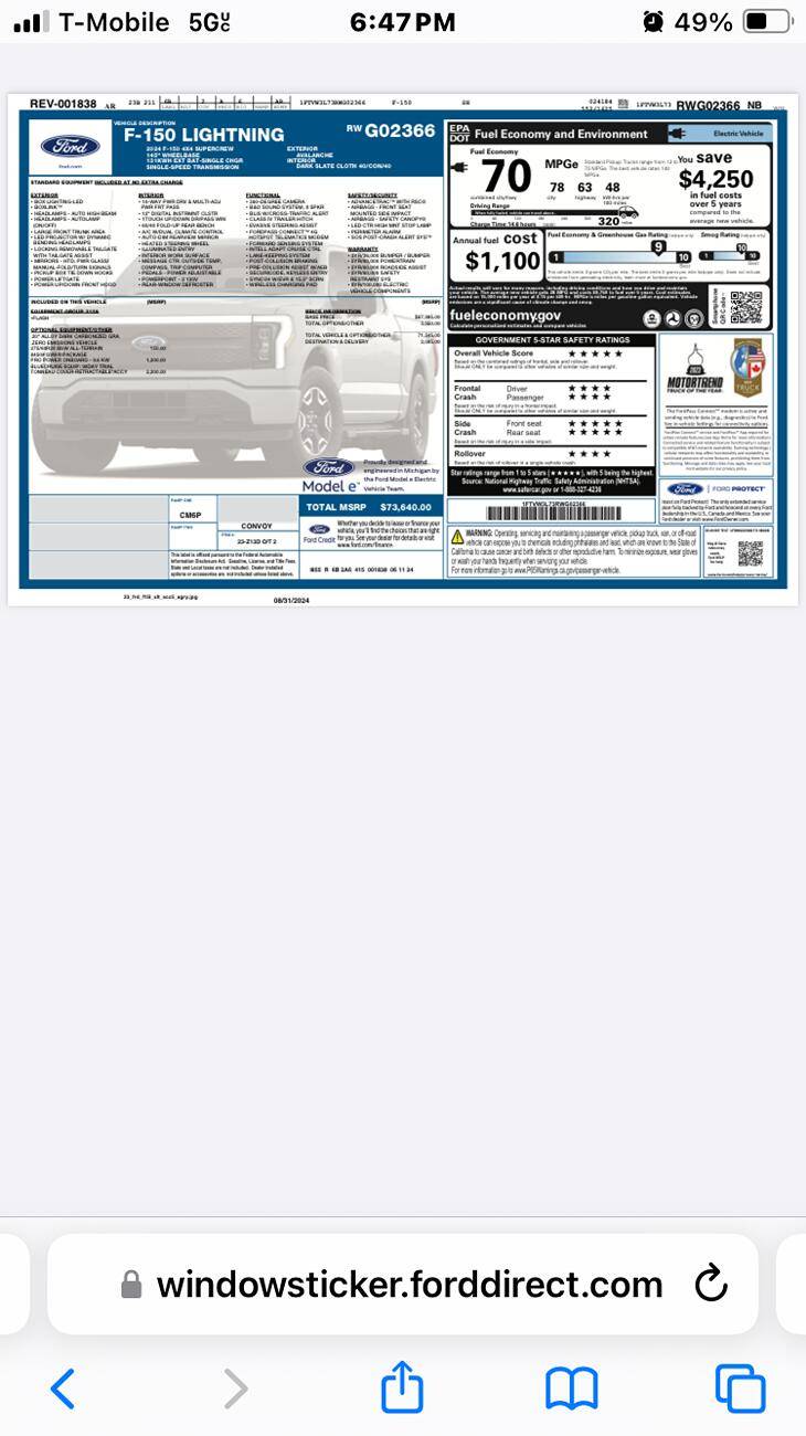 Ford F-150 Lightning What type of discounts on 24 Flash? 1733189404748-9u