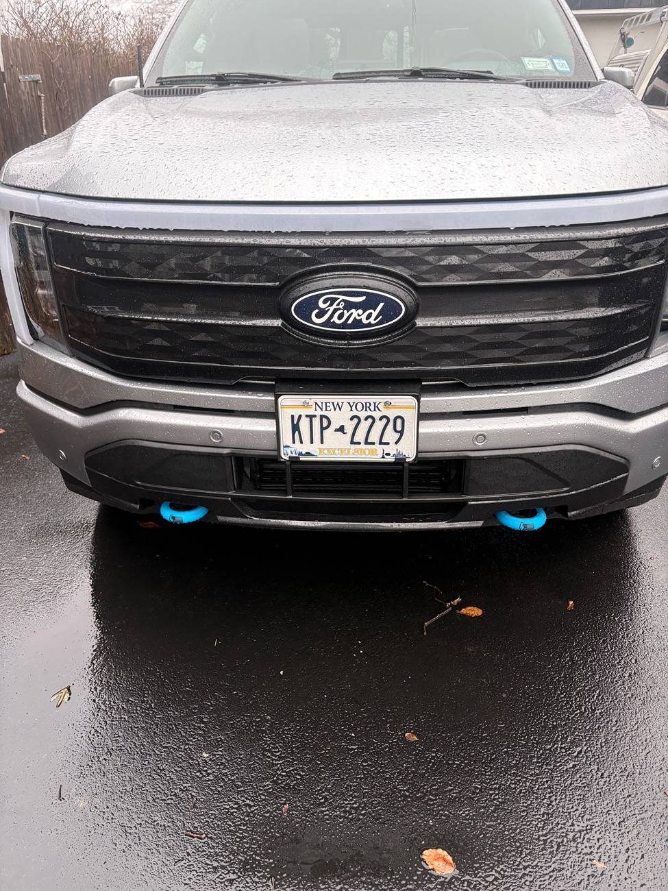 Ford F-150 Lightning Front license plate blocking active shutters ? Anyone concerned in states that require front plates? Holes in bumper OK? 1735569429301-ll