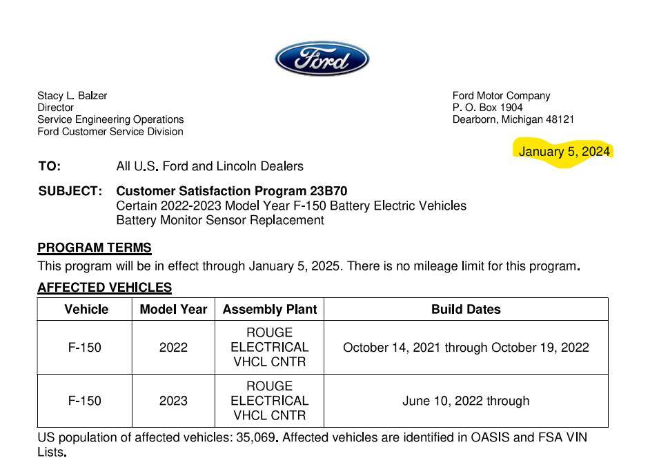 Ford F-150 Lightning CSP-23B70 Certain 2022-23 F-150 Lightnings - BMS Sensor Replacement 1736291370889-3o