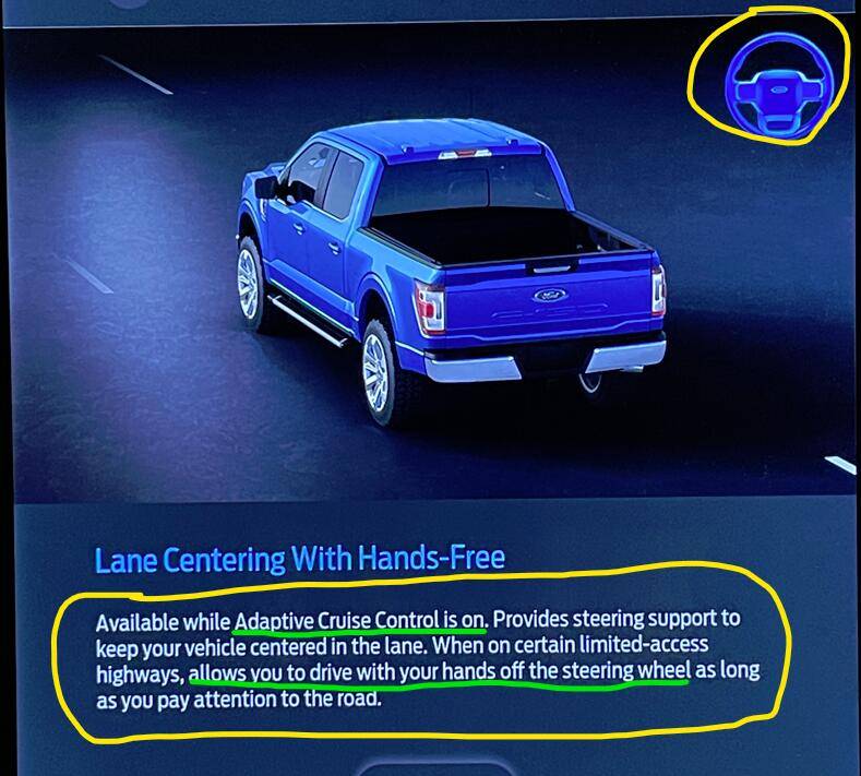 Ford F-150 Lightning Blue Cruise notes and questions 1736524720326-61