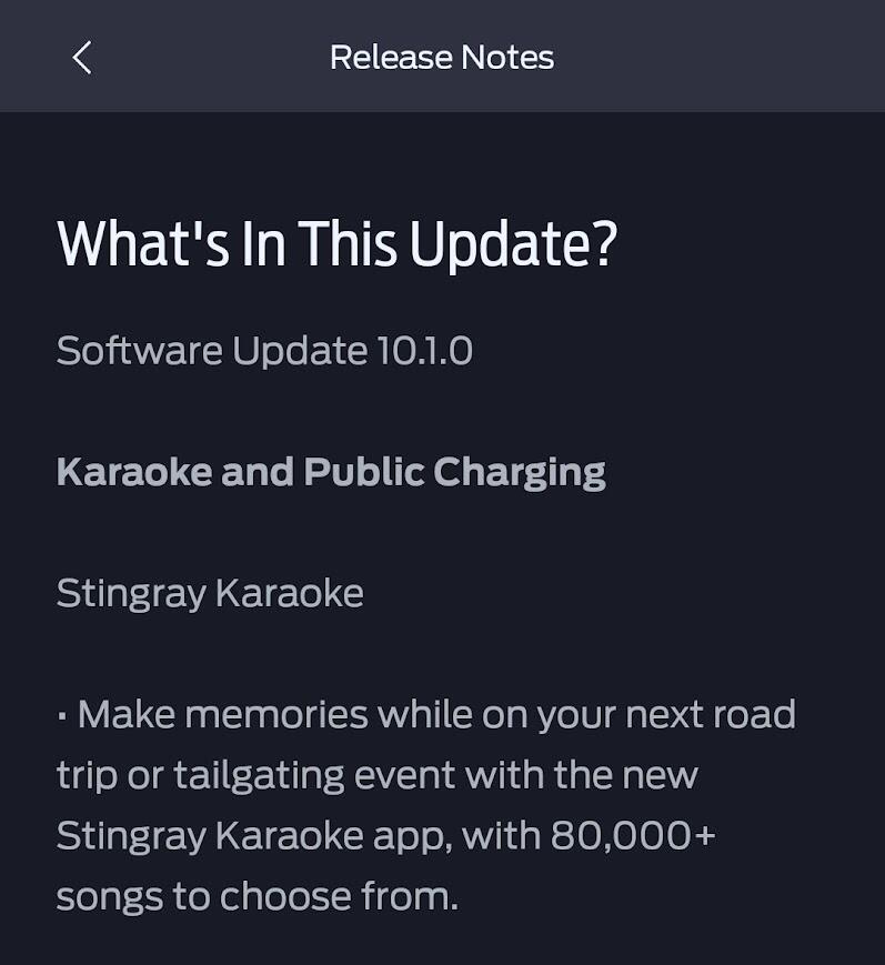 Ford F-150 Lightning OTA Software Update - 10.1.0 - It's karaoke time 1737044856337-4l