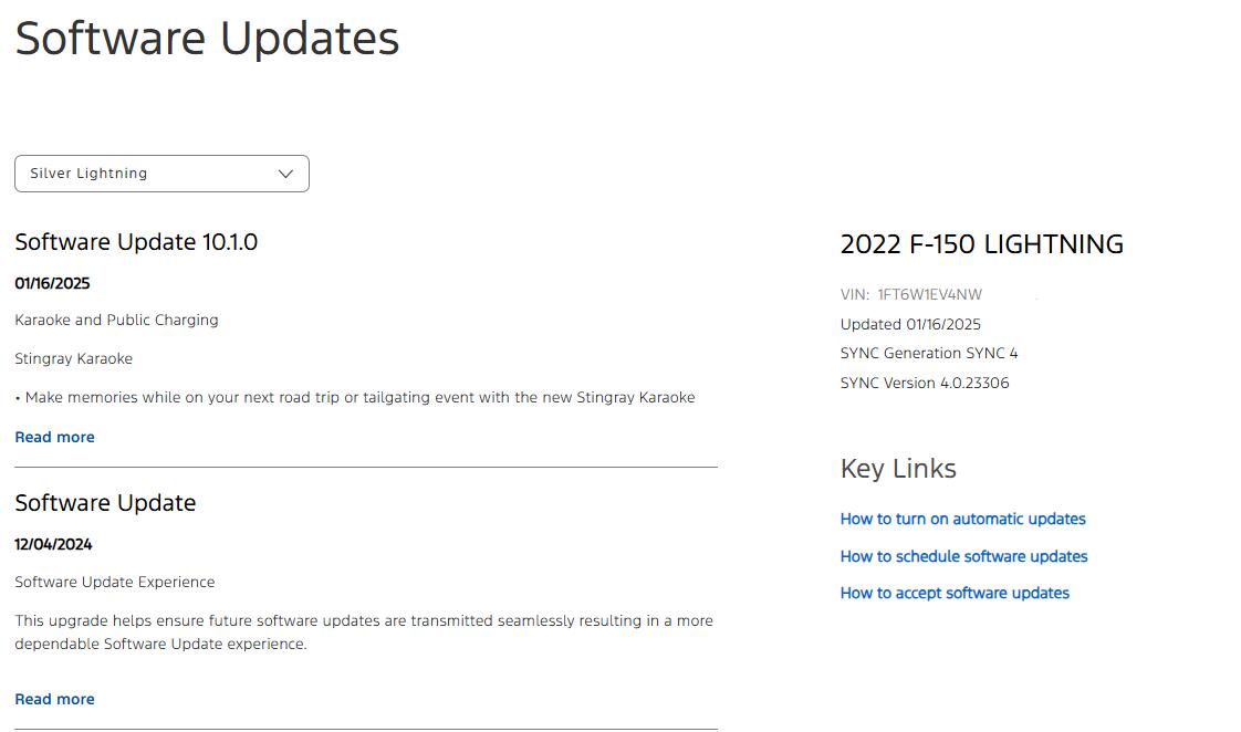 Ford F-150 Lightning Vehicle Software Update History Now Available in Your Ford Account 1737045187027-yu