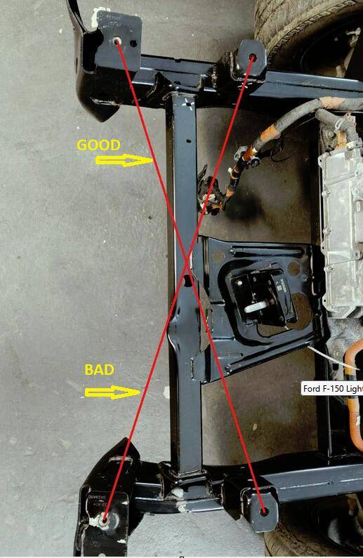 Ford F-150 Lightning Dimensions of the rear part of the frame. 1738086123711-sv