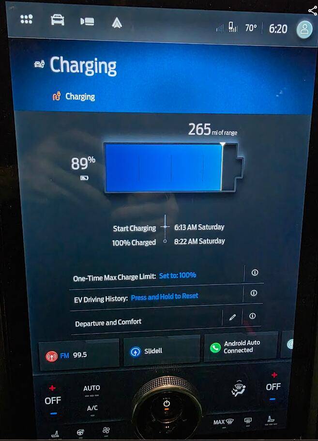 Ford F-150 Lightning FordPass NOT displaying the current state of charge and unable to set to 100% 1739018628899-js