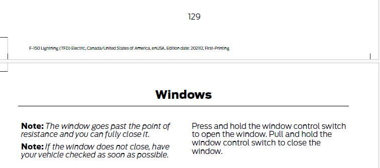 Ford F-150 Lightning Driver window misbehaving 1739406149659-xh