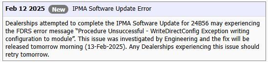 Ford F-150 Lightning CSP 24B56 - Inoperative Front Parking Sensor(s) - IPMA Software Update for Certain 2022-24 F-150 Lightning Trucks 1739455443629-mr