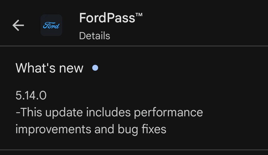 Ford F-150 Lightning FordPass 5.14.0 Available (iOS & Android) 1741708409504-b7