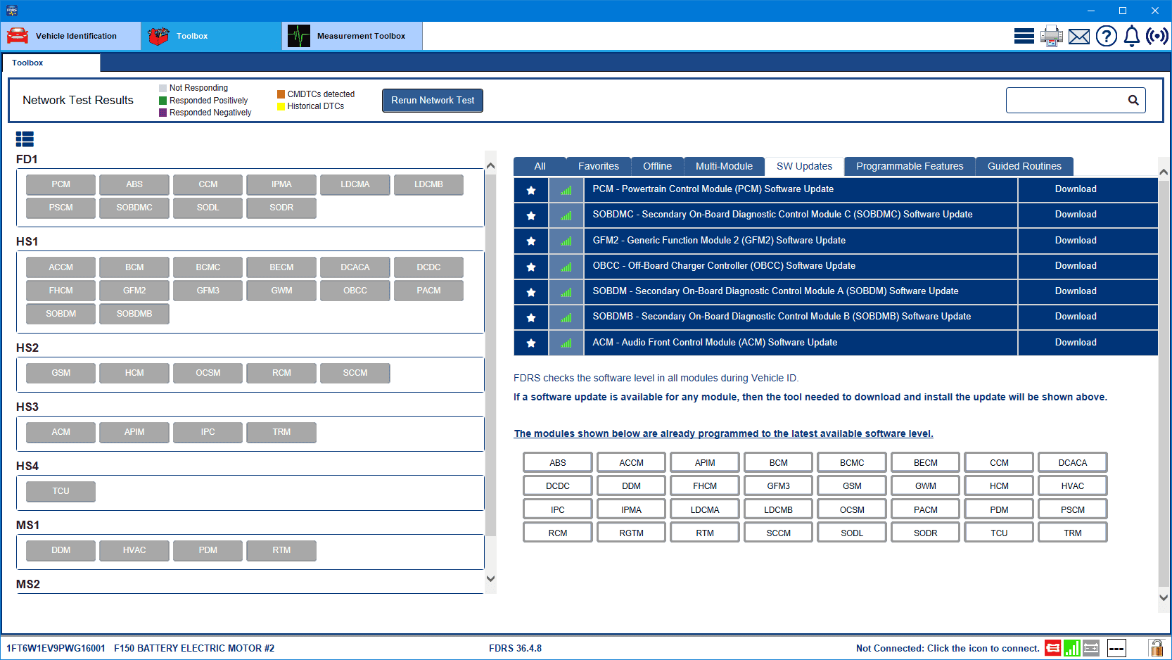 Ford F-150 Lightning Lightning FDRS Update 1FT6W1EV9PWG16001-2-Aug-23