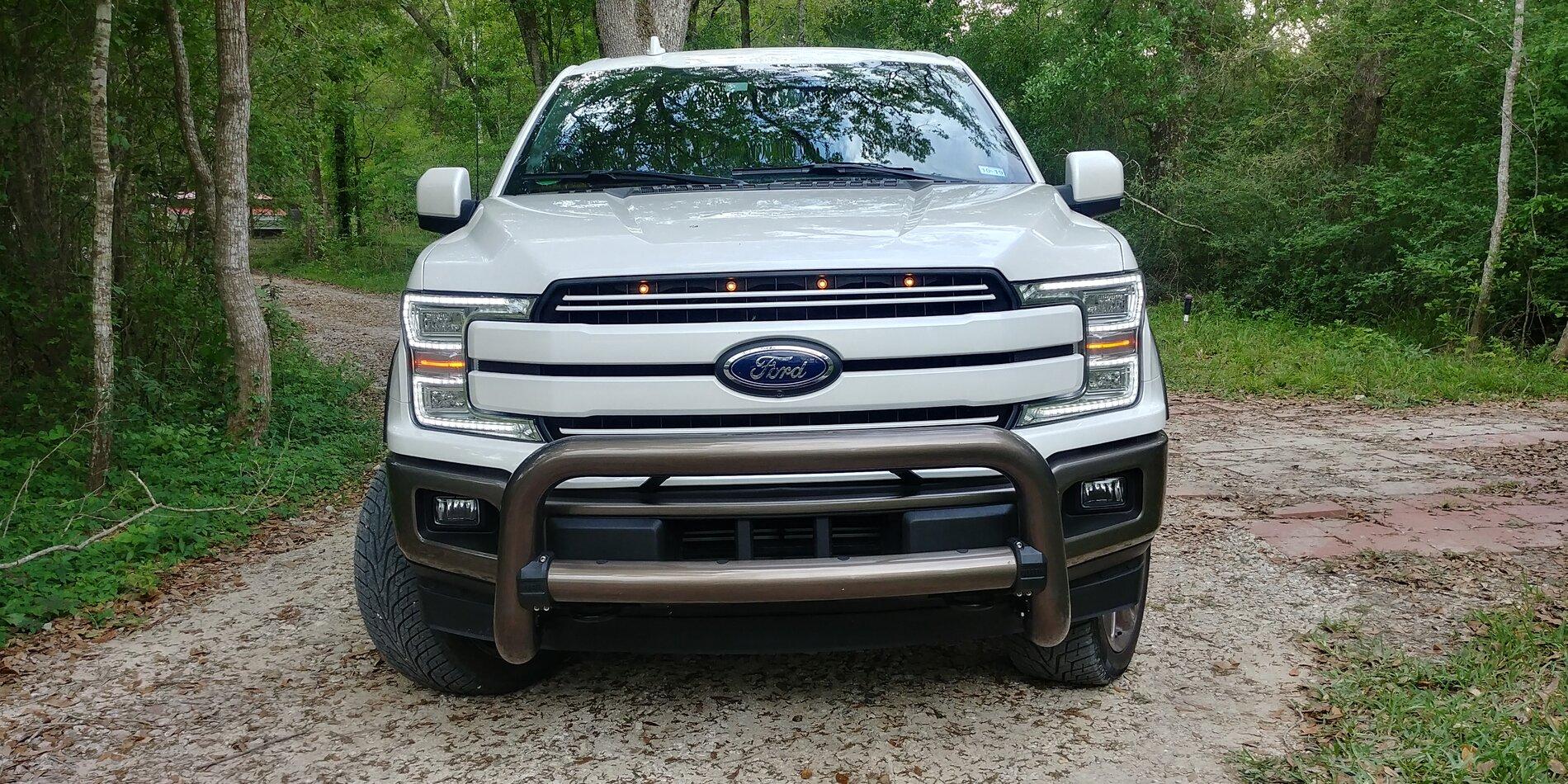 Ford F-150 Lightning 2021 F150 with Lariat Grille Custom Auto Works Raptor Style LED Amber Grille Light Kit 2021 LR 20180319_174211_HDR (1)