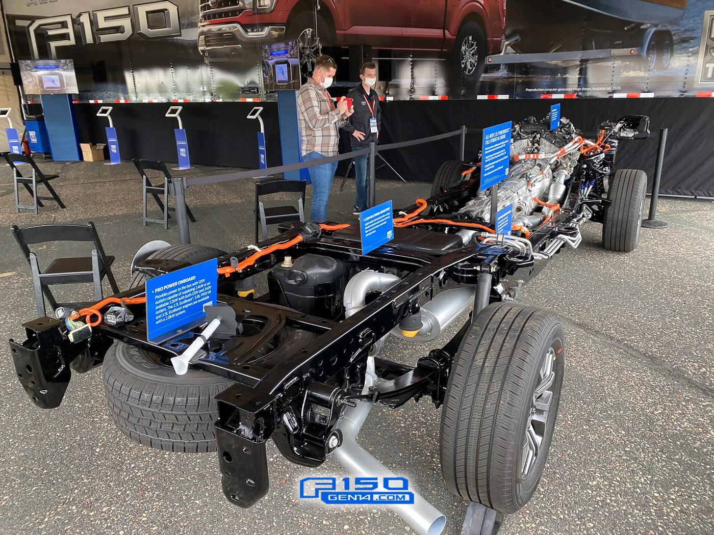 Ford F-150 Lightning PowerBoost Frame and Electric Hybrid Powerplant Shown at Dealer Event 2021 F-150-Powerboost-Frame-1