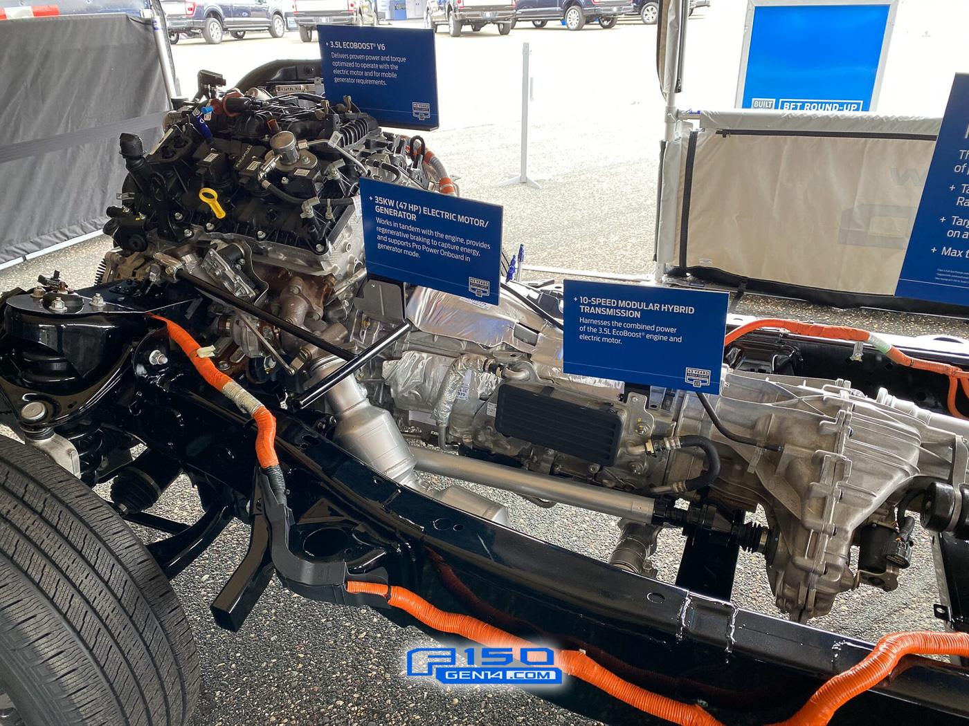 Ford F-150 Lightning PowerBoost Frame and Electric Hybrid Powerplant Shown at Dealer Event 2021 F-150-Powerboost-Frame-3