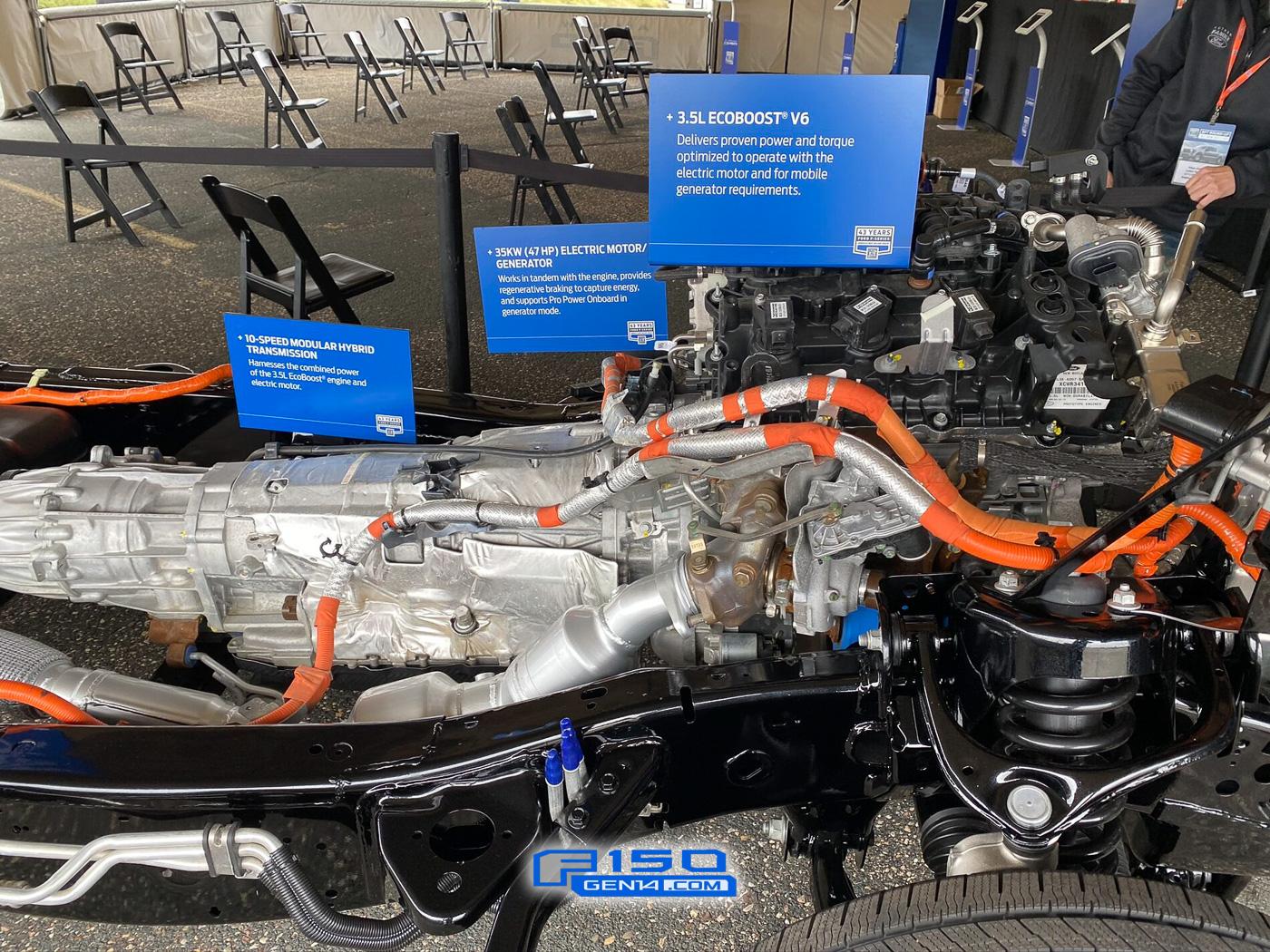 Ford F-150 Lightning PowerBoost Frame and Electric Hybrid Powerplant Shown at Dealer Event 2021 F-150-Powerboost-Frame-5