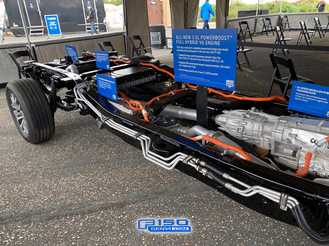 Ford F-150 Lightning PowerBoost Frame and Electric Hybrid Powerplant Shown at Dealer Event 2021 F-150-Powerboost-Frame-6