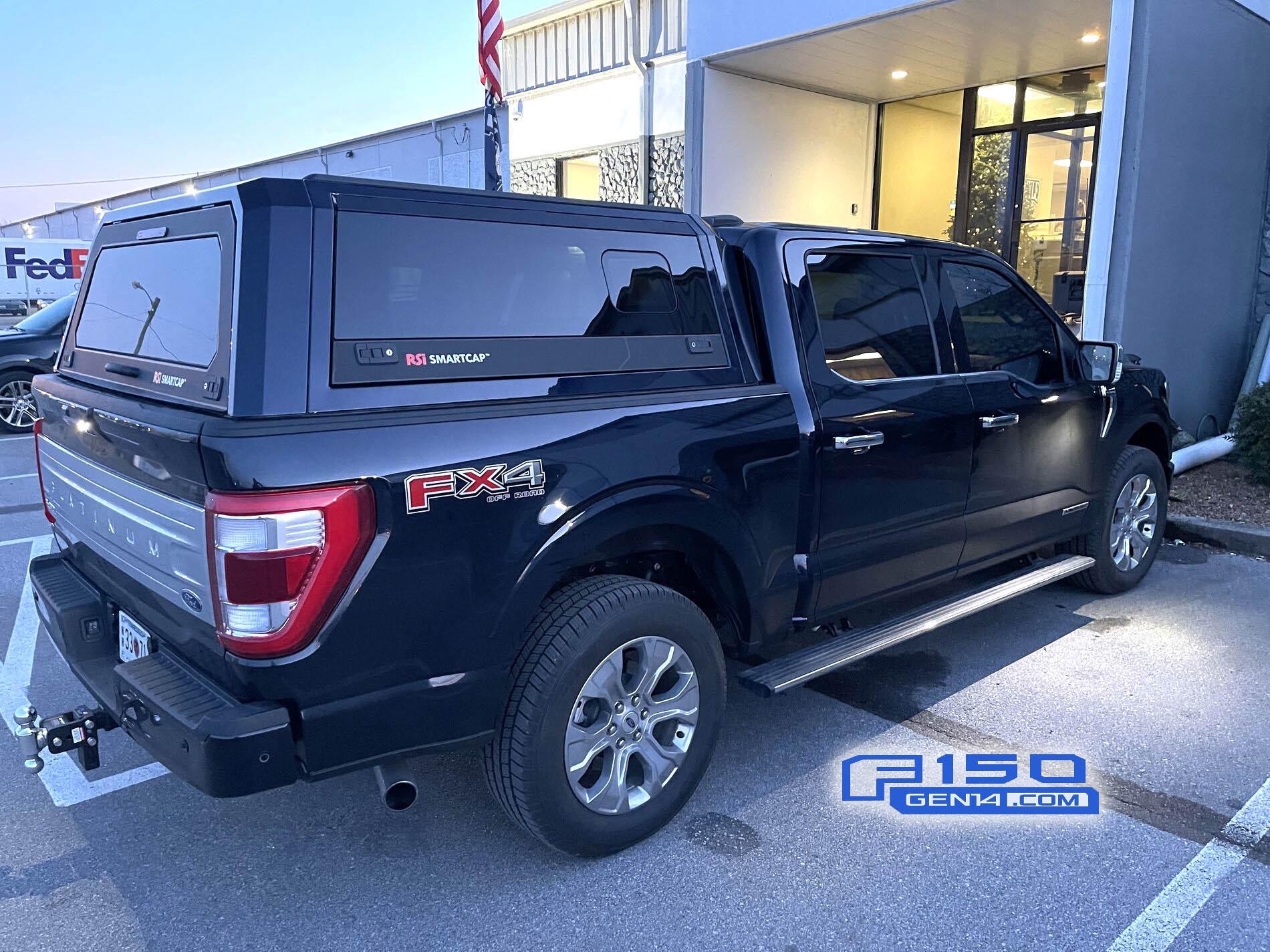 Ford F-150 Lightning RSi SmartCap Camper Shell installed on 2021 F-150 2021 F150 RSI Smartcap Shell Camper Topper