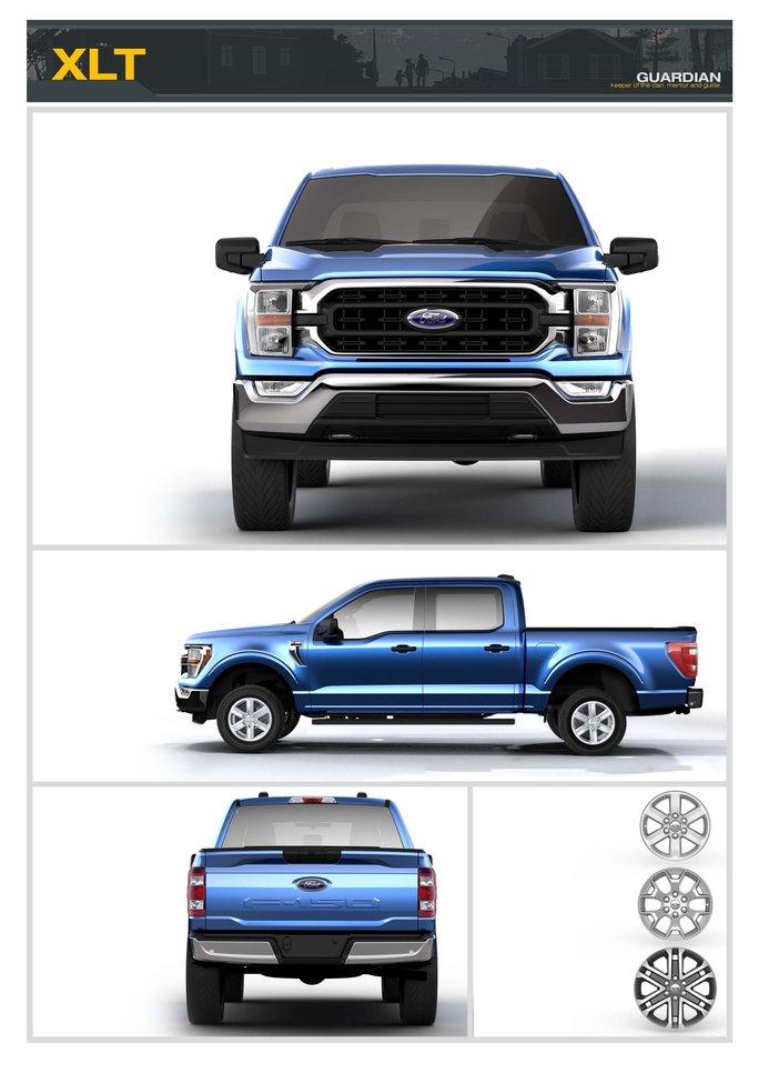 Ford F-150 Lightning Factory Wheels Comparison - 2021 F-150 (XL, STX, XLT, Lariat, King Ranch, Platinum, Limited) 2021-F150-XLT-Wheels