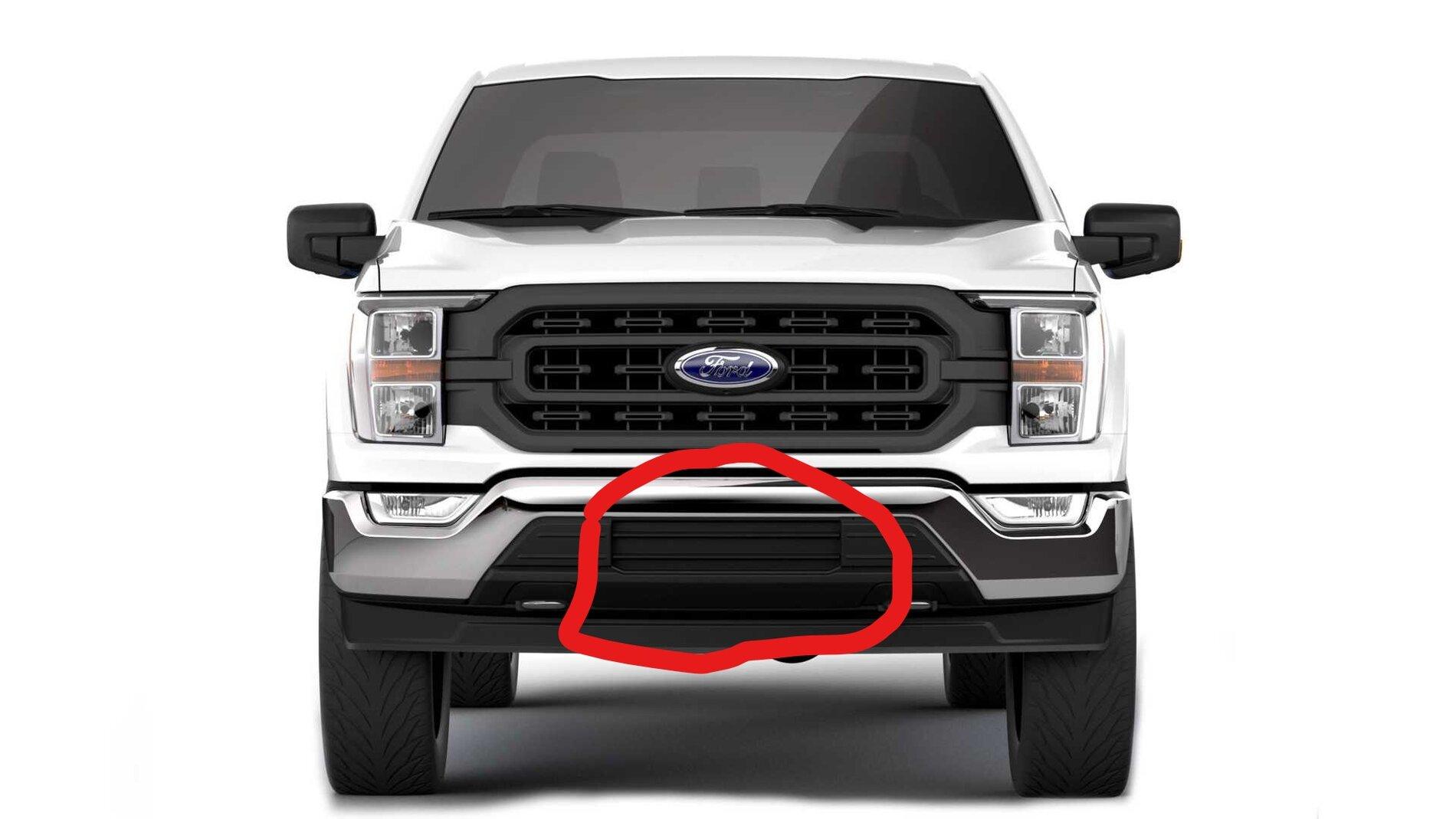 Ford F-150 Lightning Lower Bumper Center Trim Panel 2021-ford-f-150-grille-designs_LI