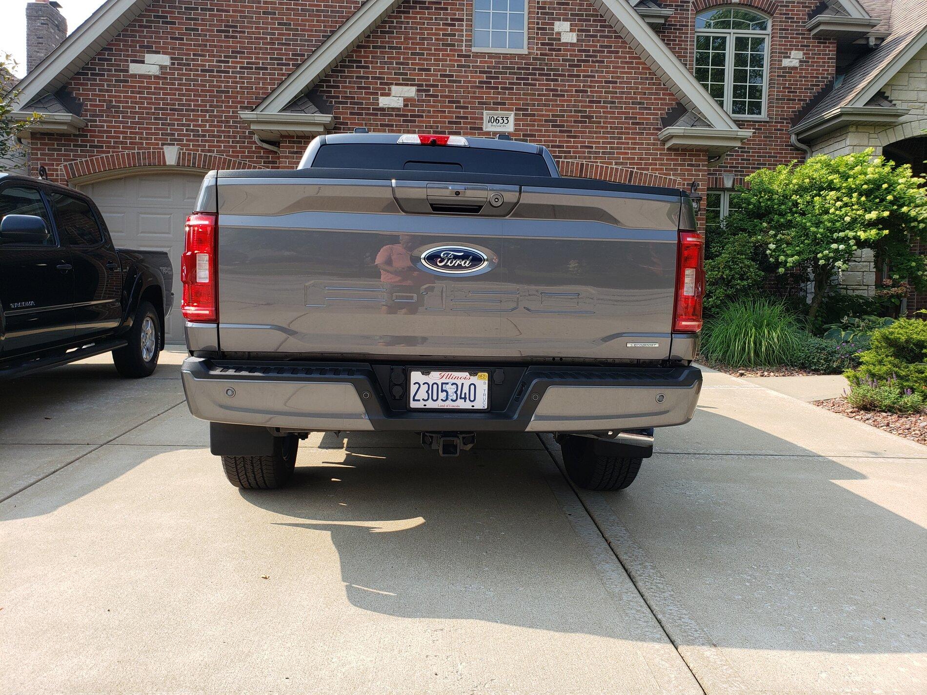 Ford F-150 Lightning New 2021 Weathertech No Drill Mudflaps In Stock and Installed 20210724_095426