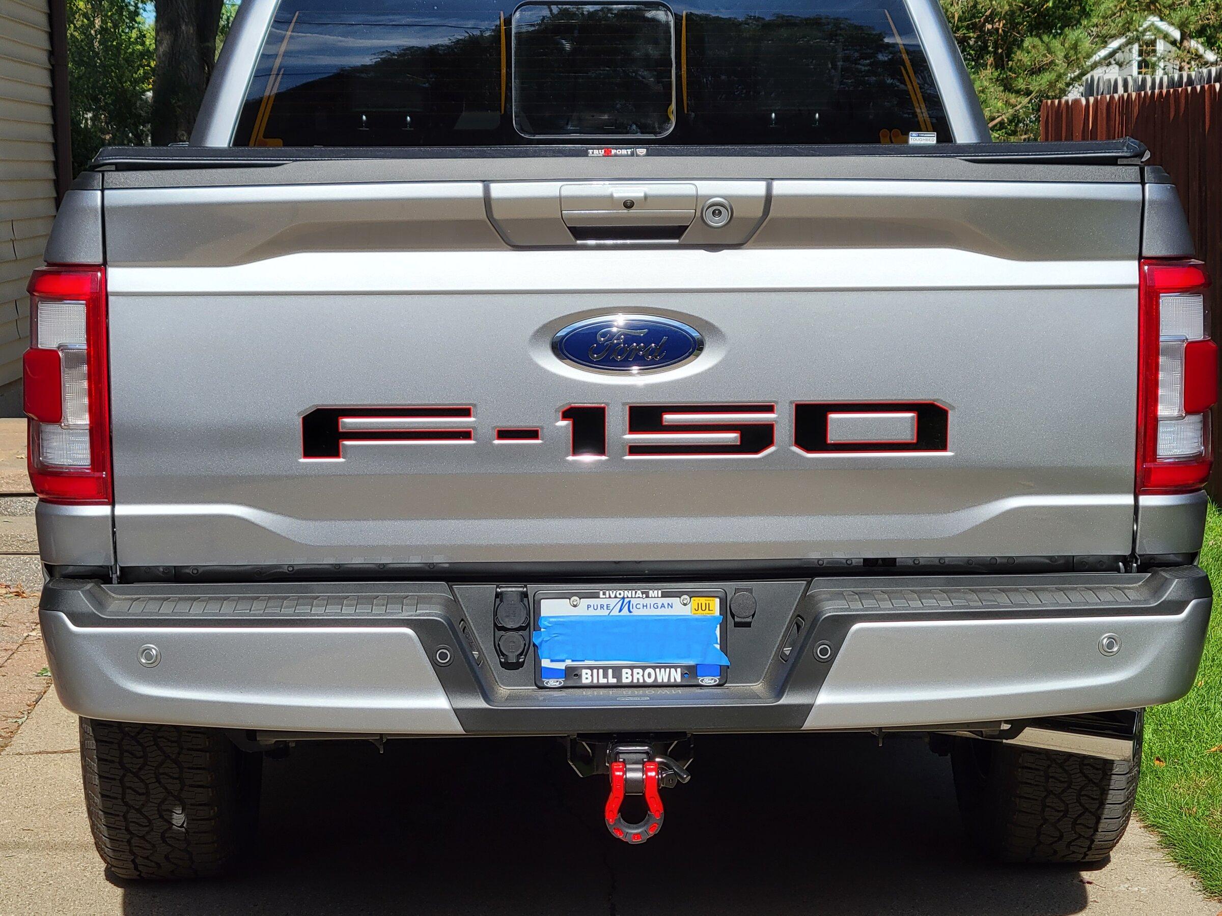 Ford F-150 Lightning Lariat grill vinyl mod (tremor-like) 20211019_130844