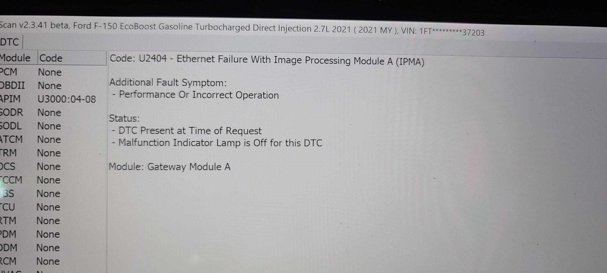 Ford F-150 Lightning 2021+ F-150 FORScan List / Database / Spreadsheet ? 20211219_151253