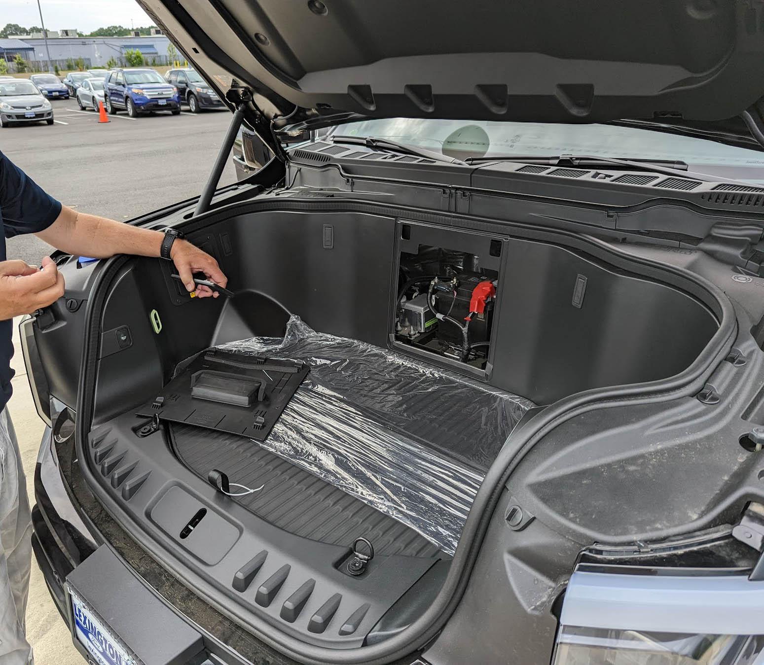 12v Battery Access Location In Lightning Frunk For Easy Replacement 