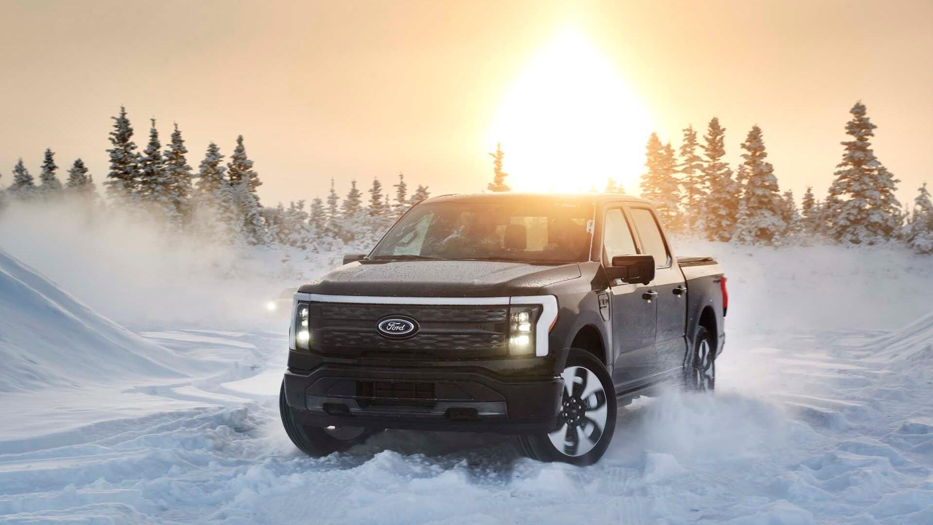 Ford F-150 Lightning Study Finds Greater Greenhouse Gas Reductions For EV Pickup Trucks Than Light-Duty Vehicles 2022-ford-f-150-lightning-cold-weather-testing-in-alaska_100831031