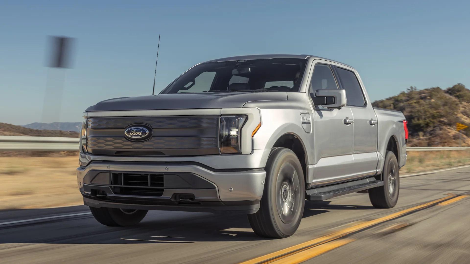 Ford F-150 Lightning Ford F-150 Lightning Lariat Range and Fast-Charging Test: Better Than Platinum [Motortrend] 2022-Ford-F-150-Lightning-Lariat-on-road-6