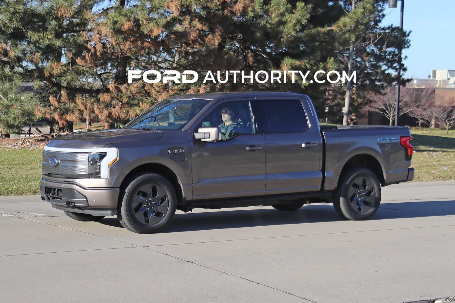 Ford F-150 Lightning STONE GRAY F-150 Lightning Photos & Club 2022-Ford-F-150-Lightning-Lariat-Stone-Gray-First-Real-World-Pictures-Exterior-005