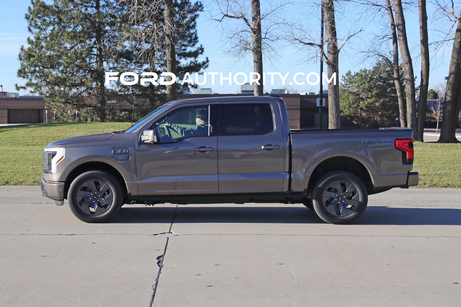 Ford F-150 Lightning Stone Gray F-150 Lightning Lariat - Live Sighting Pics 2022-Ford-F-150-Lightning-Lariat-Stone-Gray-First-Real-World-Pictures-Exterior-007