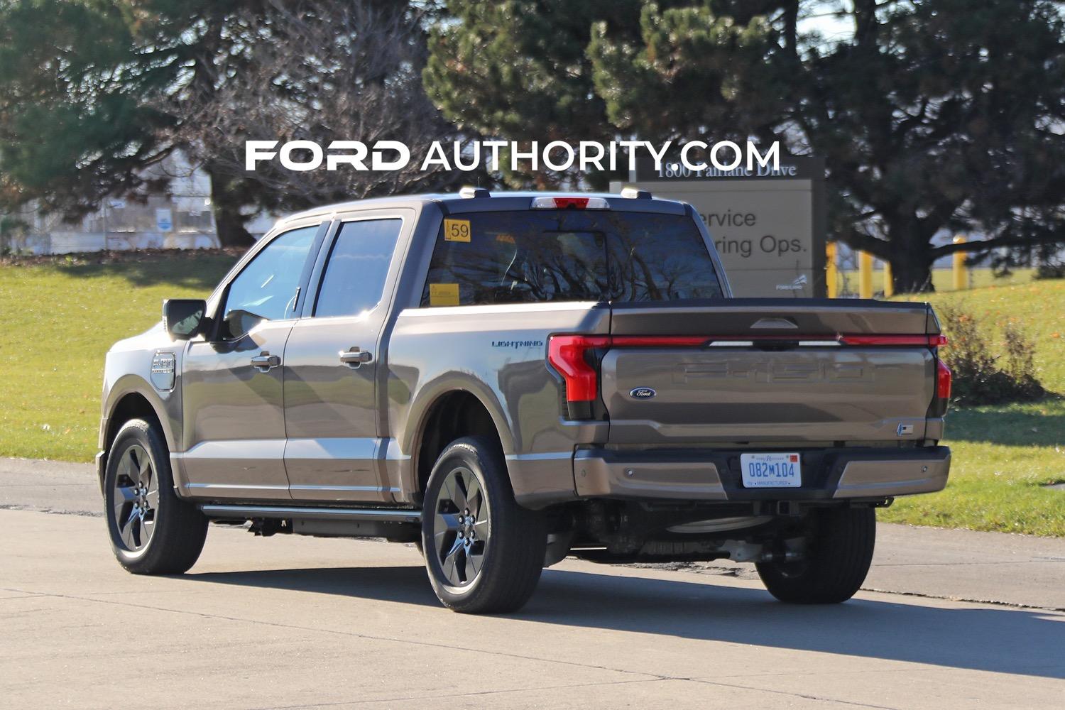 Ford F-150 Lightning Stone Gray F-150 Lightning Lariat - Live Sighting Pics 2022-Ford-F-150-Lightning-Lariat-Stone-Gray-First-Real-World-Pictures-Exterior-010