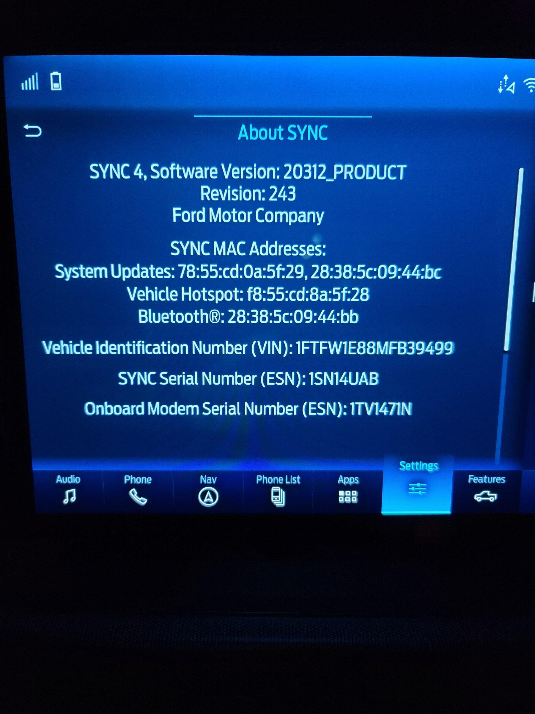 Ford F-150 Lightning Power-Up 2.3.0 OTA rolling out 20220108_173412