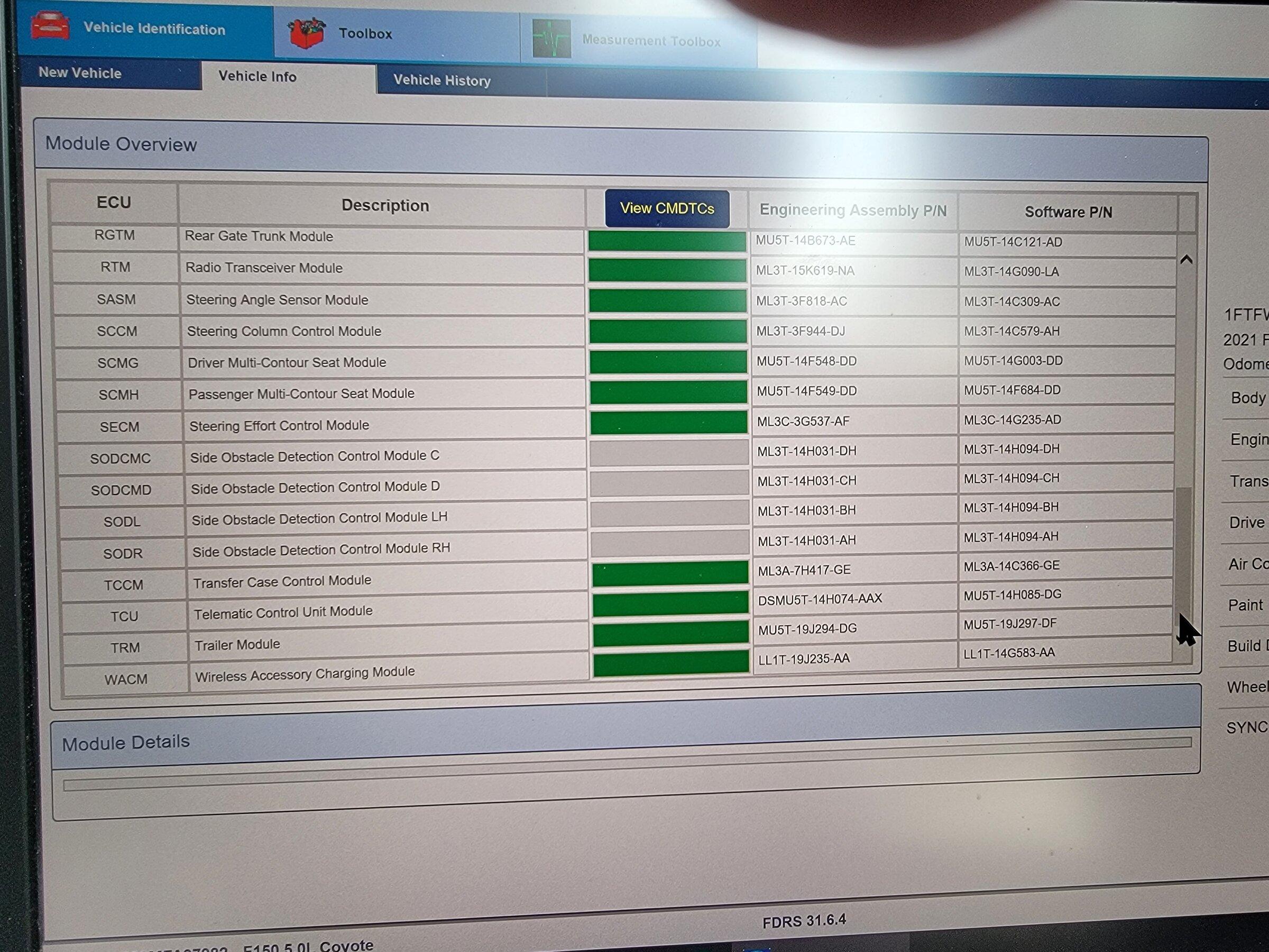 Ford F-150 Lightning ECU module programming guide using FDRS 20220226_095002