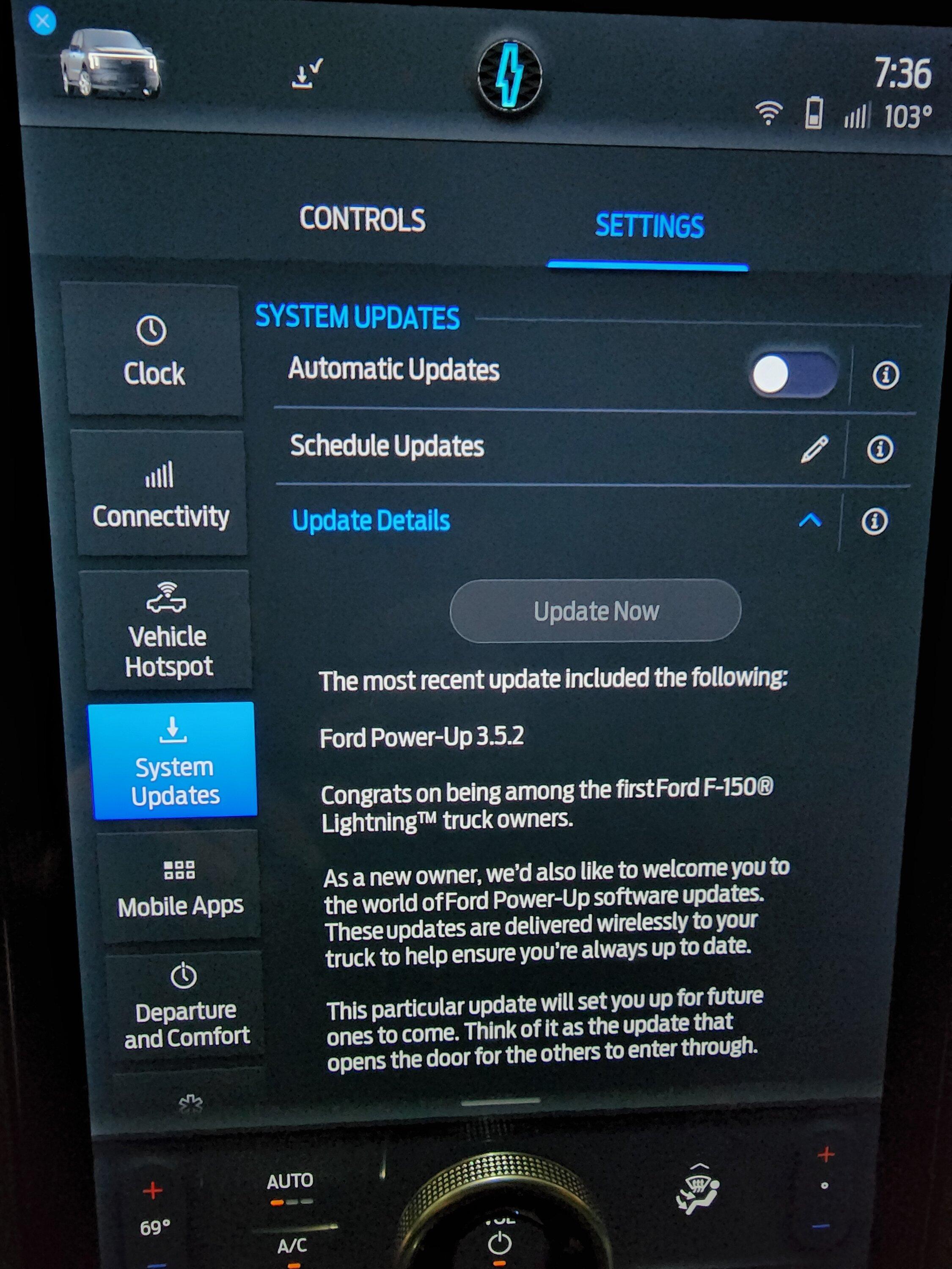 Ford F-150 Lightning Sync updates and Powerup updates are different? 20220907_193714