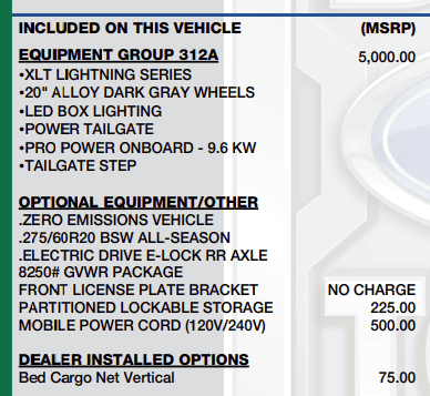 Ford F-150 Lightning Dealer installed factory deleted options 2023-05-12 14_01_22-Window Sticker