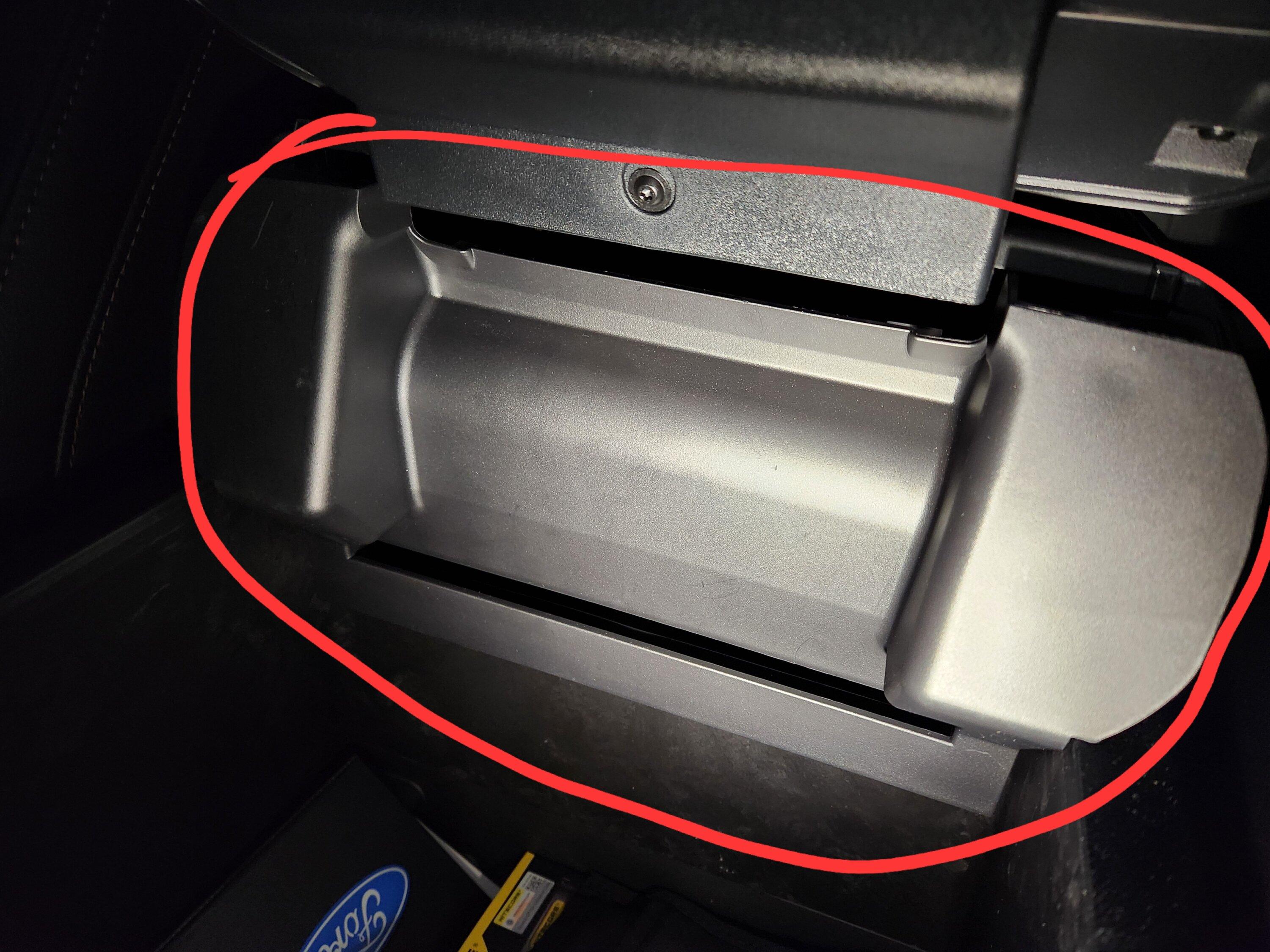 Ford F-150 Lightning Center Console Door FLOPPY NO MORE! [$0.20 SOLUTION!!] 20230207_183523