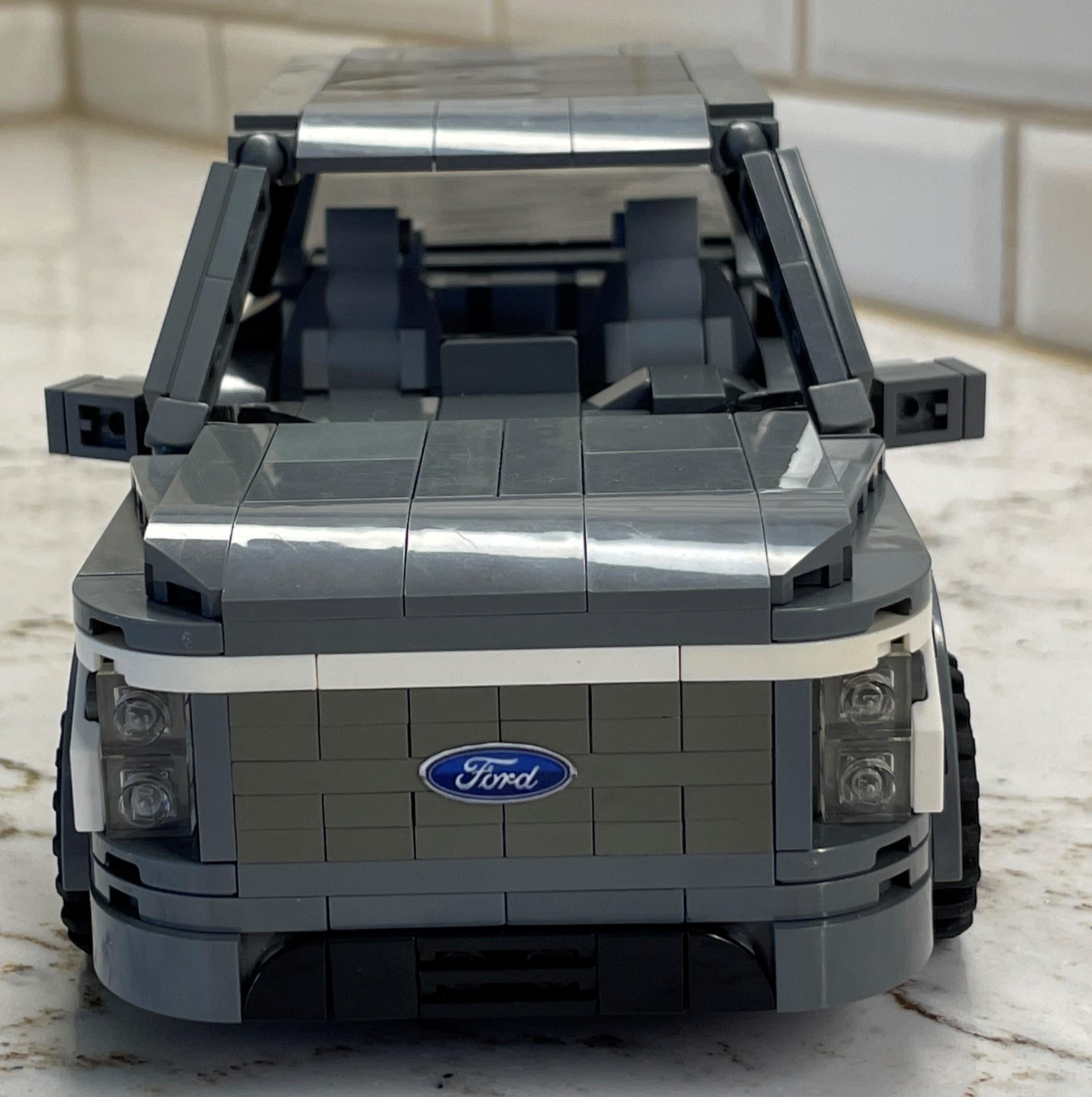 Ford F-150 Lightning Small scale LEGO model my son built 20230501_142315986_iOS