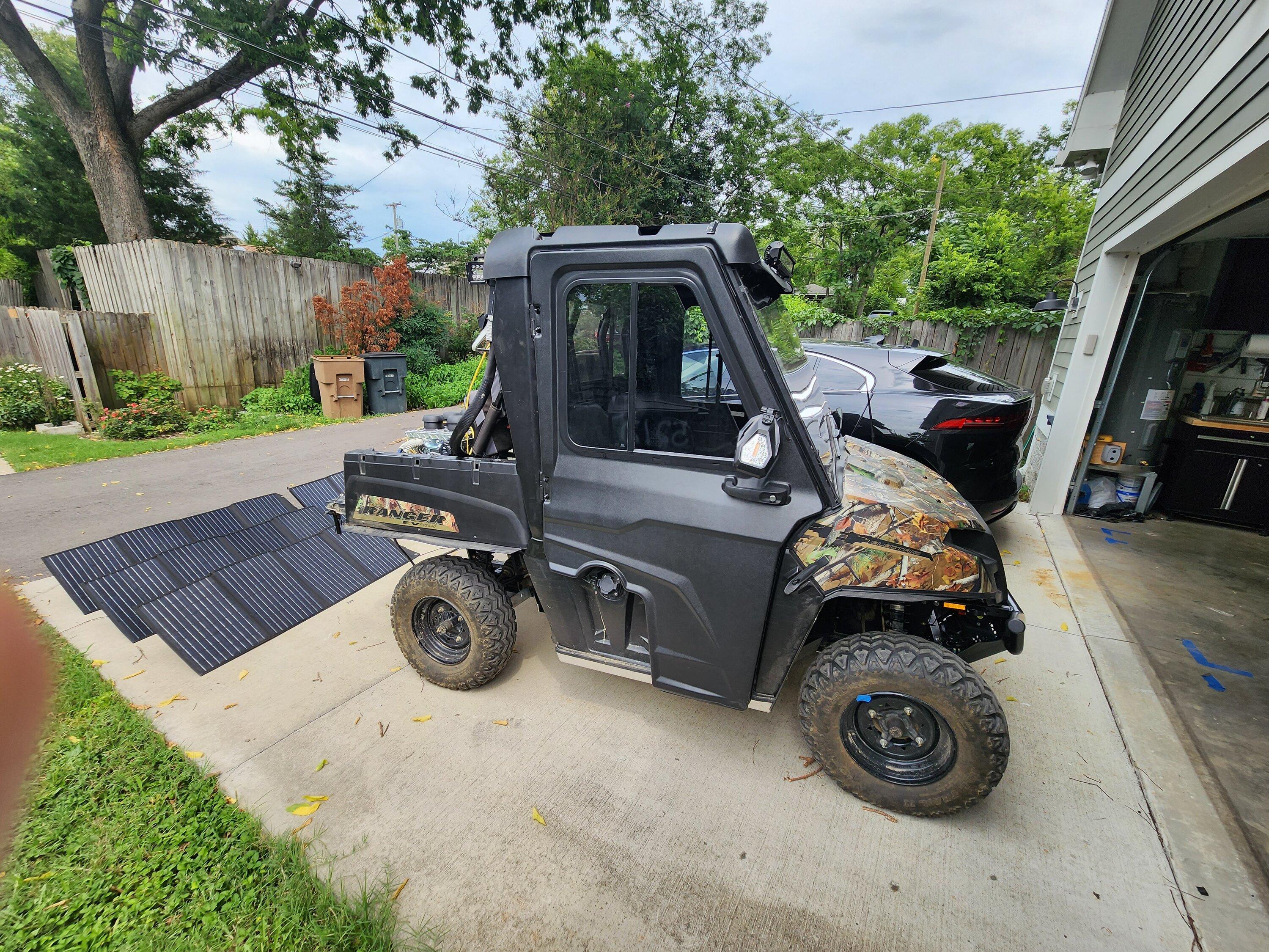 Ford F-150 Lightning Charging my Lightning with my (Polaris) Ranger 20230802_142213