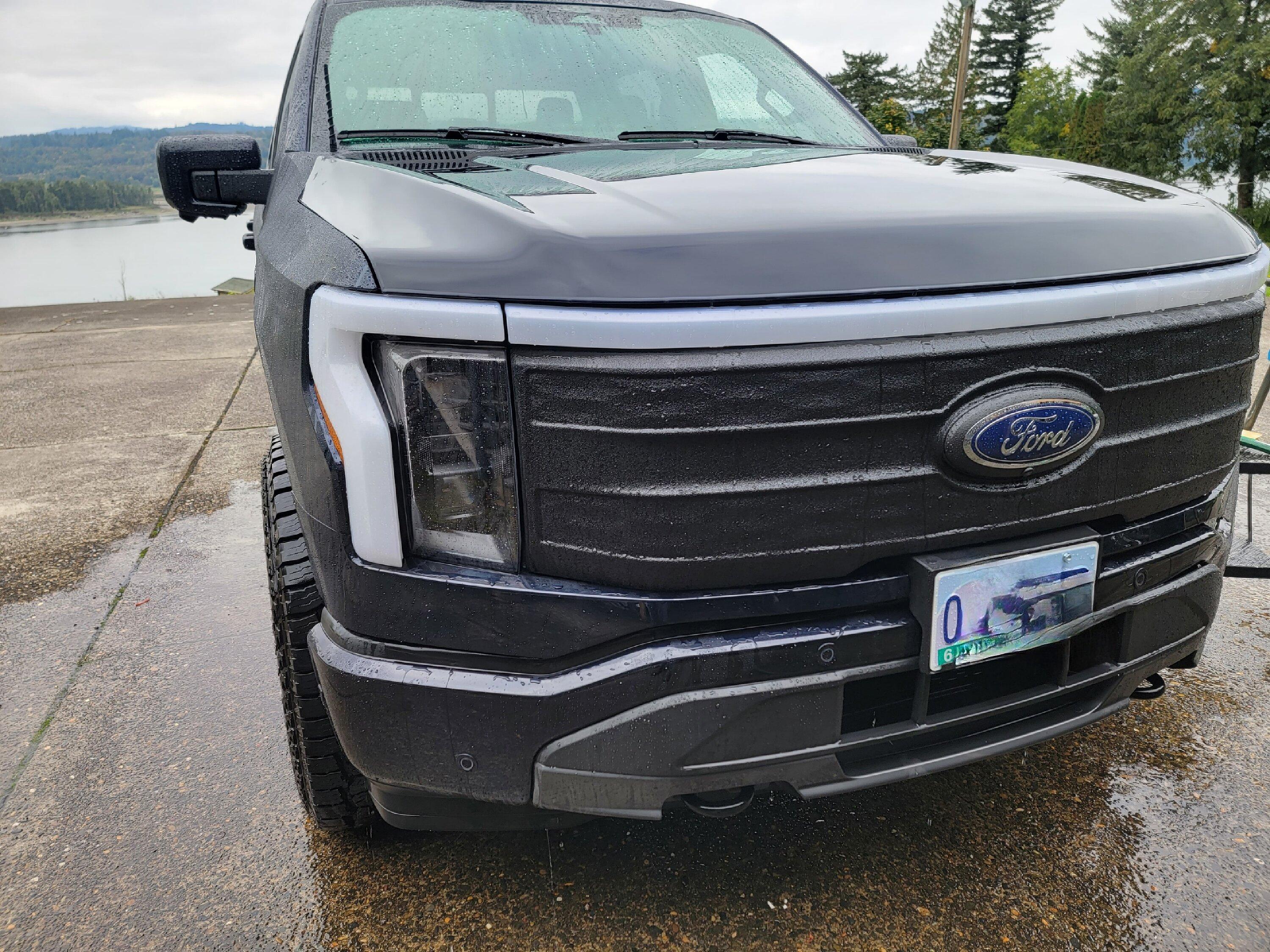 Ford F-150 Lightning Line-X Sprayed Grill 20231004_154614