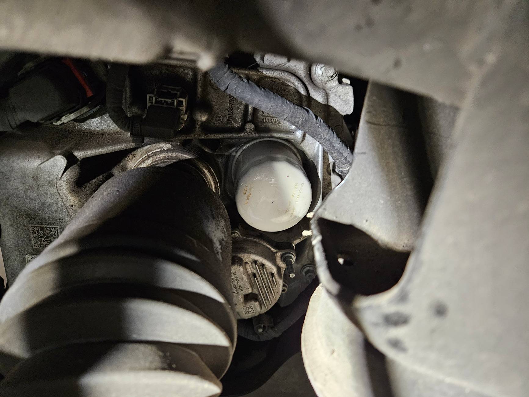Ford F-150 Lightning Oil Change on Lightning 20231119_065445