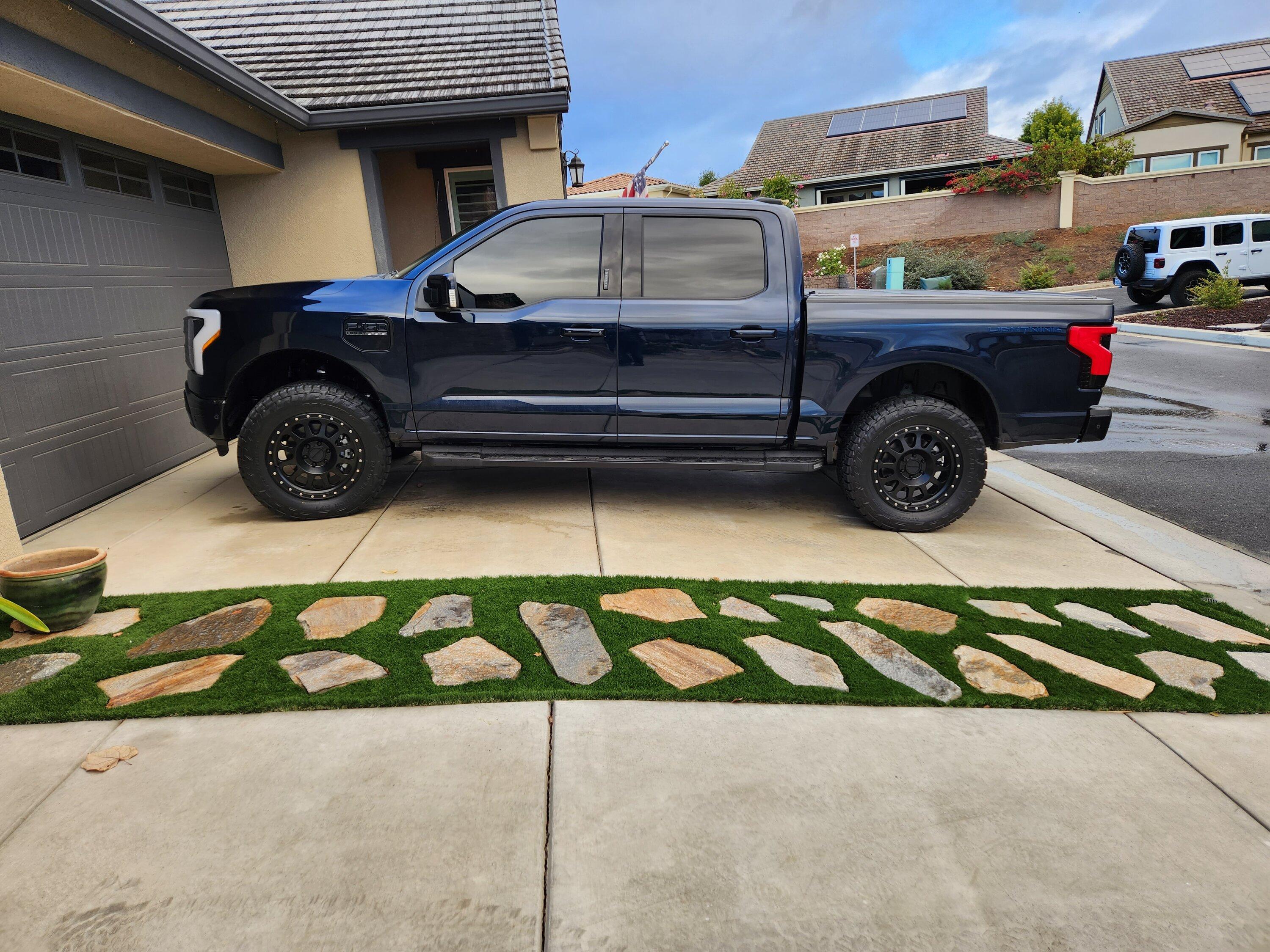 Ford F-150 Lightning 2" inch Readylift Level with 20 inch Method Wheels (+18) wrapped in 295 60 20 Recon Grapplers 20231206_155855