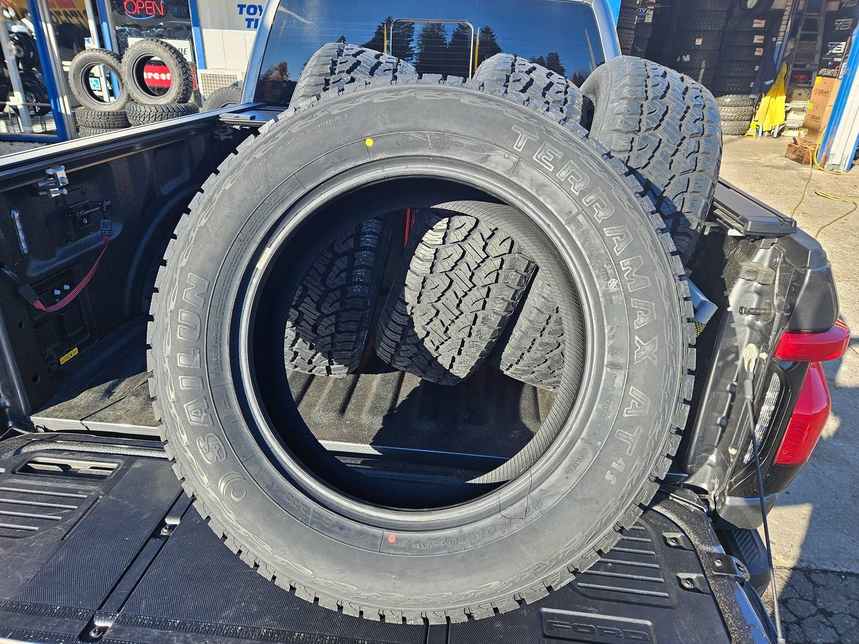 Ford F-150 Lightning Installed Toyo Open Country AT3 EV 116 T XL All-Terrain Tires 20231208_141528