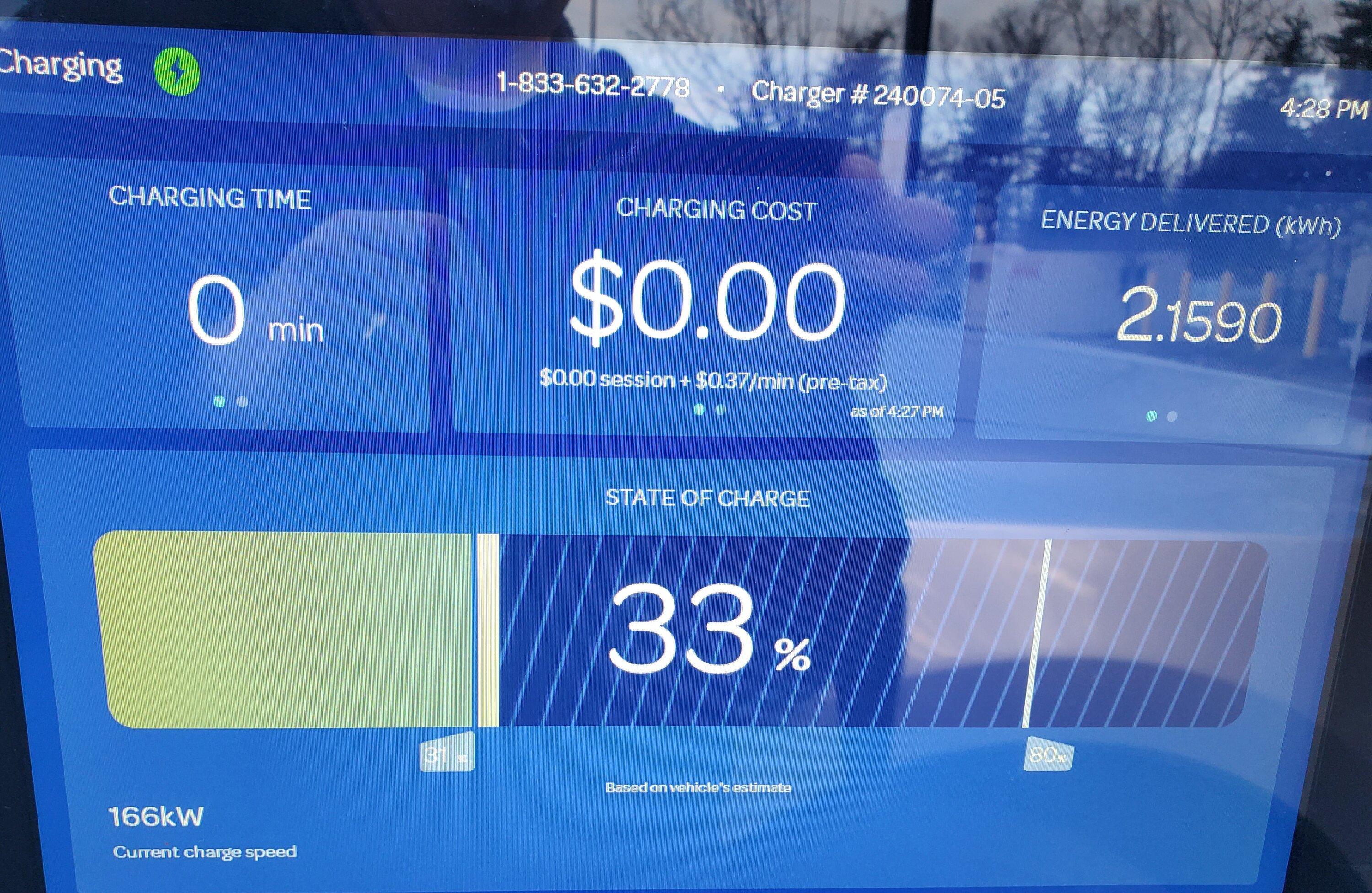 Ford F-150 Lightning Good EA charge session. Held max rate longer than expected 20240211_162806