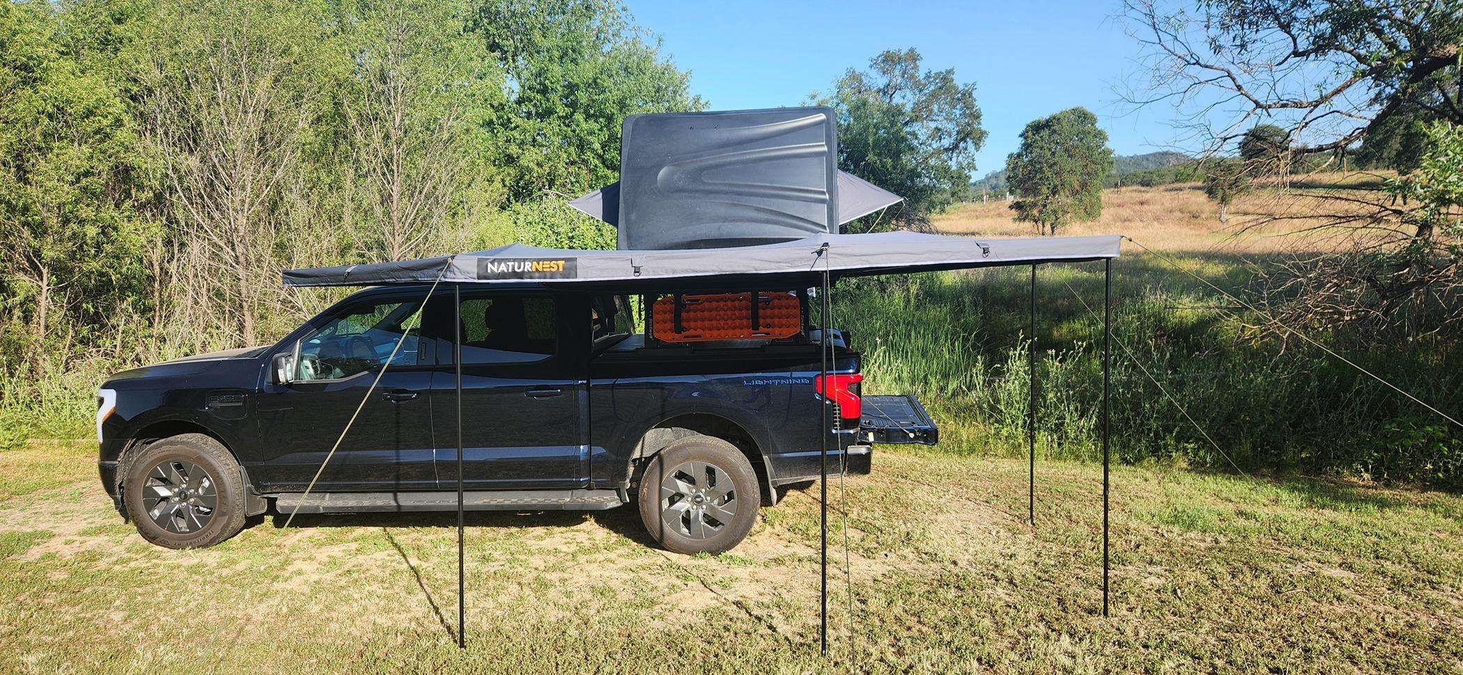 Ford F-150 Lightning Camping with the Lightning and Kodiak Canvas truck tent 20240521_175959