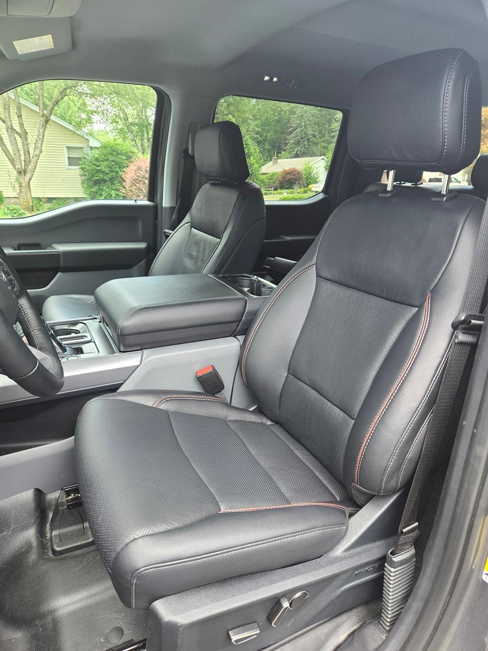 Ford F-150 Lightning Lariat Powered Seats install in 2023 Lightning Pro for under $600 20240630_124858