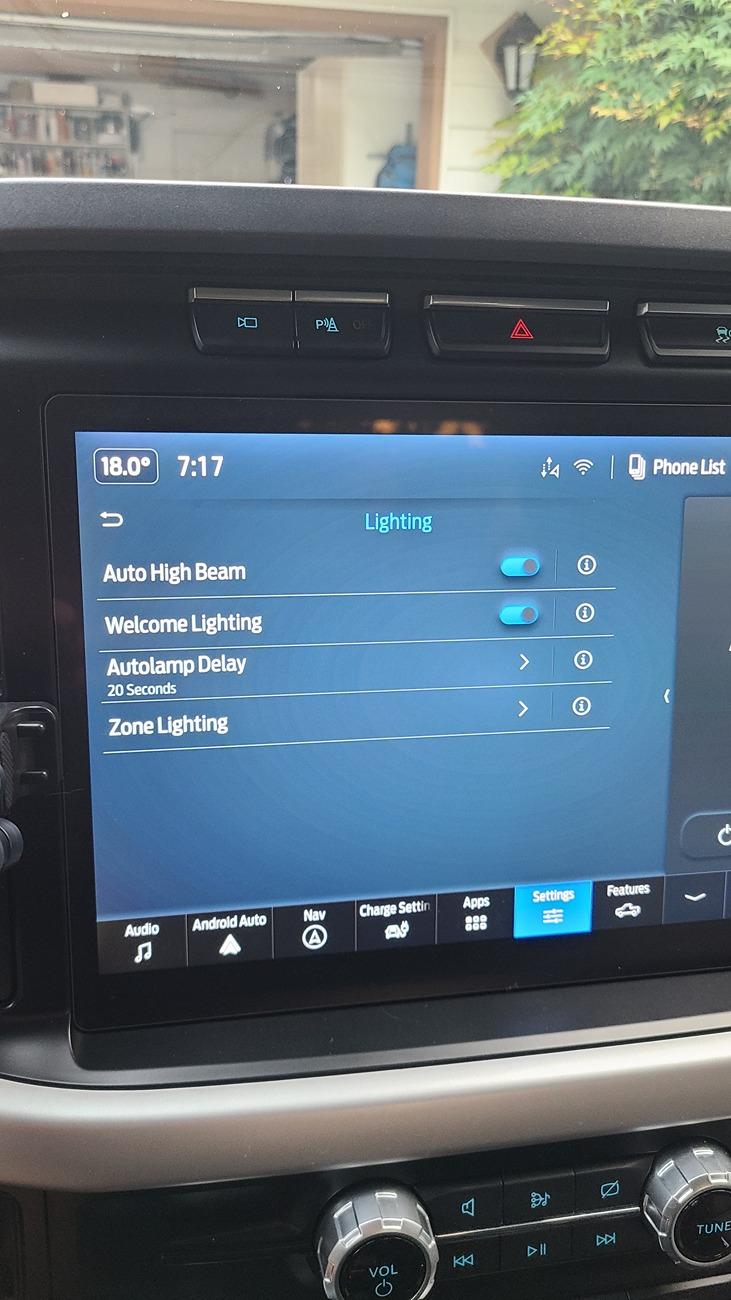 Ford F-150 Lightning Canadian Lightning Owners: does your headlight settings menu show an option for "glare-free" headlights? 20240816_071740