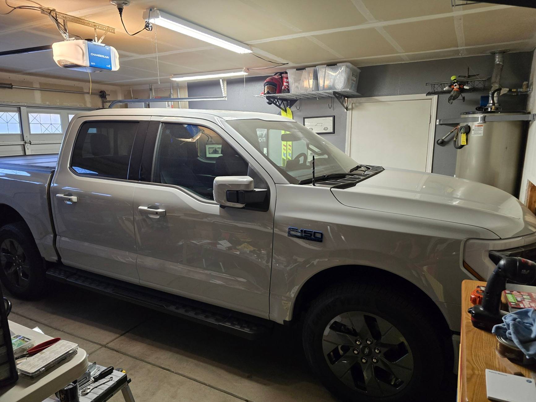 Ford F-150 Lightning Garage too small. Anyone park outside? In the snow? 20241025_174108