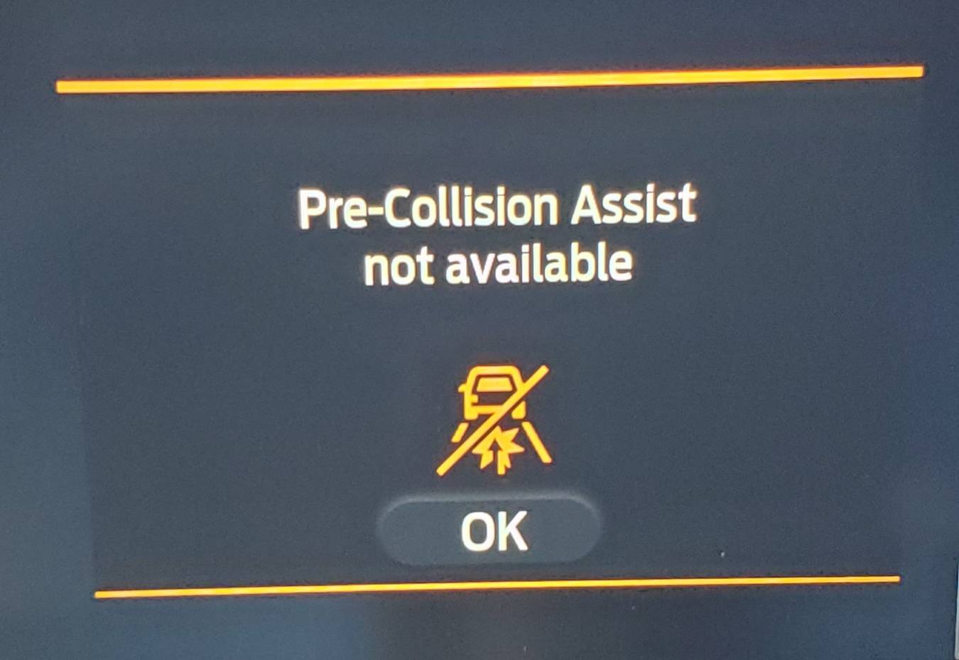 Ford F-150 Lightning Pre-collision assist error message with 2024 Flash 20241026_053153