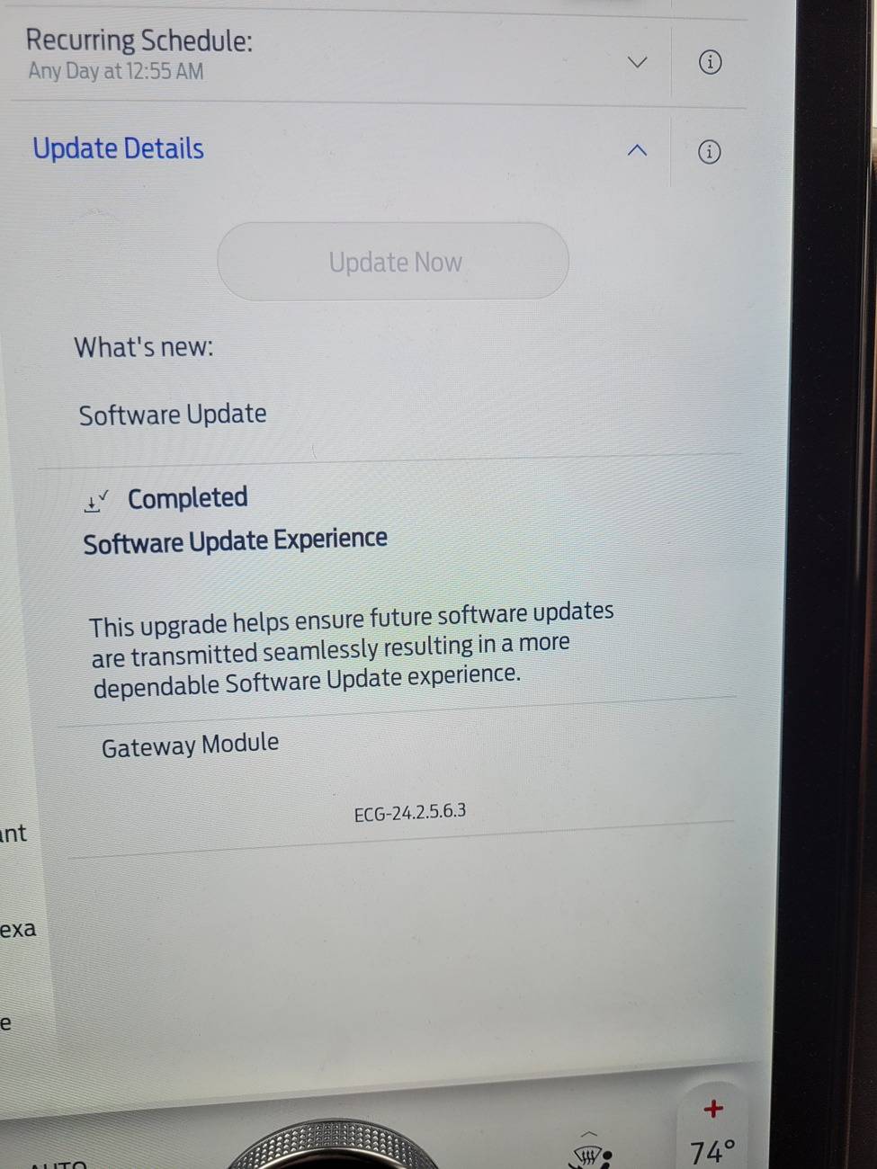 Ford F-150 Lightning ECG-24.2.5.6.3  |  Software Update Experience (Gateway Module) 20241209_125710