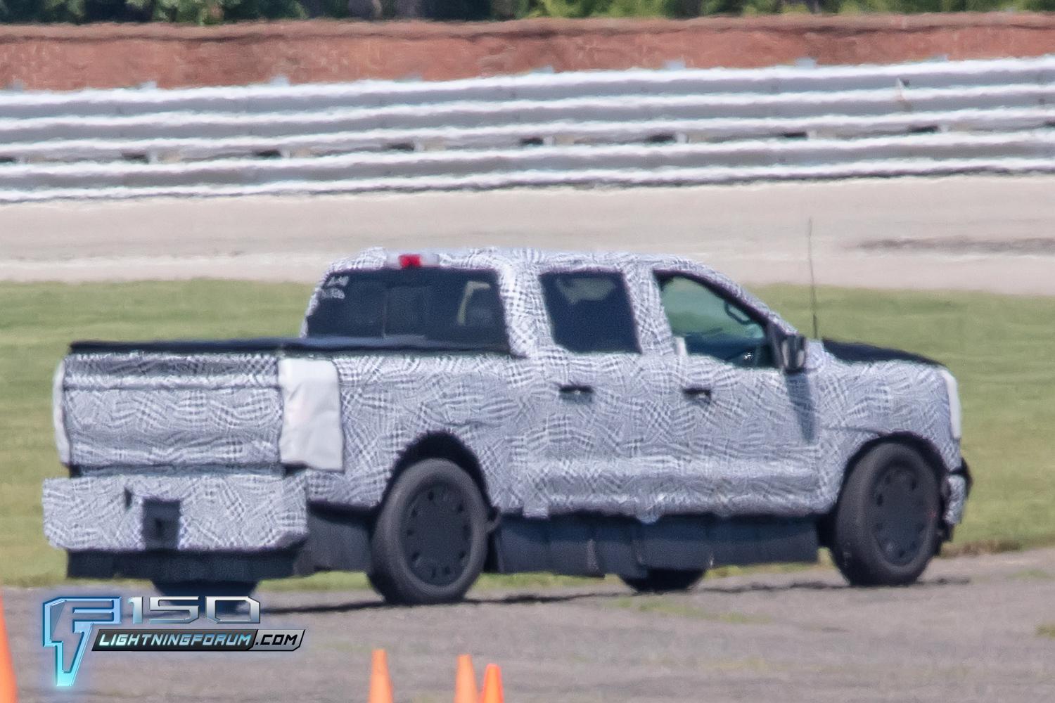 Ford F-150 Lightning Next Gen F-150 Lightning Spied w/8 Lug Wheels & Hub Motors (Larger Battery?) Benchmarking Cybertruck 2025-f150-lightning-prototypes-8-lug-wheels-hub-motors-larger-battery-11