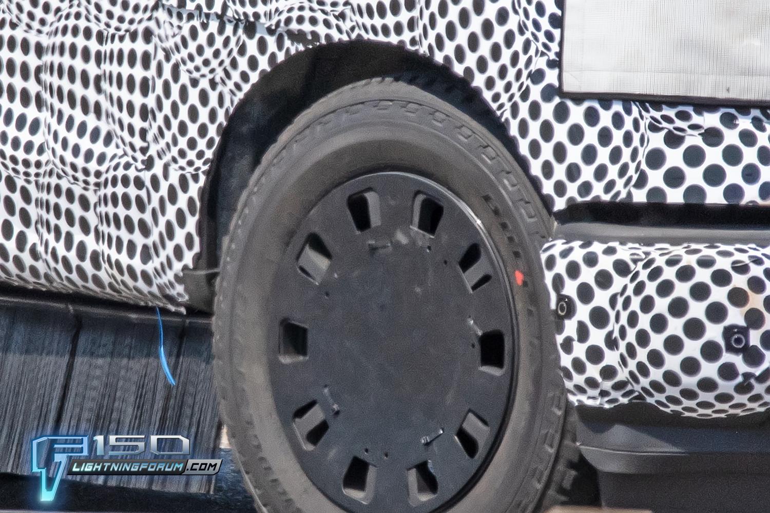 Ford F-150 Lightning Next Gen F-150 Lightning Spied w/8 Lug Wheels & Hub Motors (Larger Battery?) Benchmarking Cybertruck 2025-f150-lightning-prototypes-8-lug-wheels-hub-motors-larger-battery-12