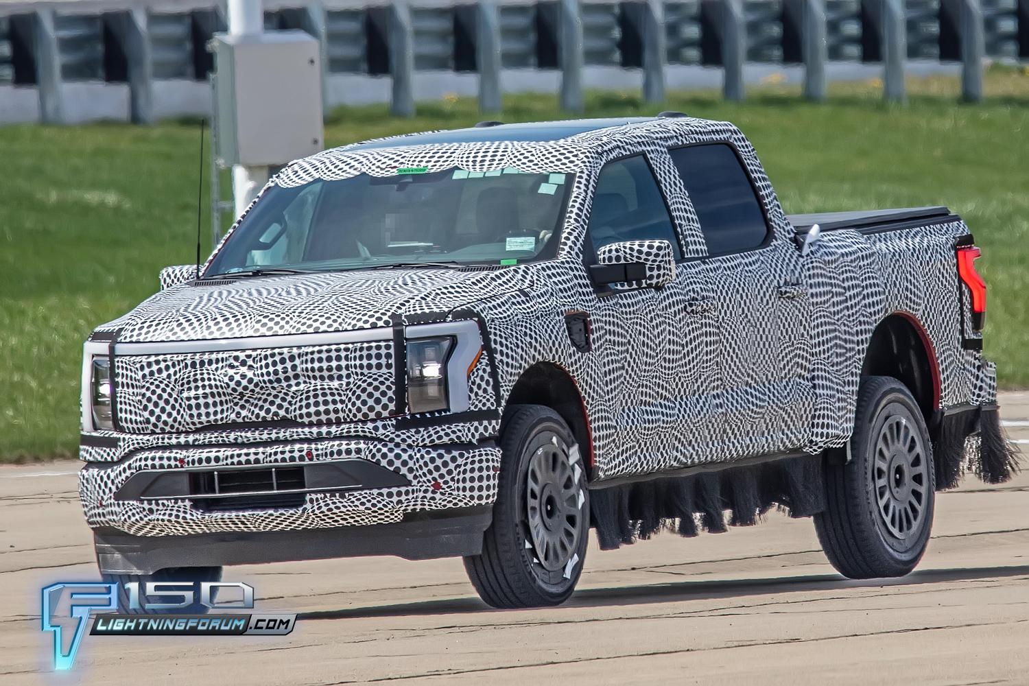 Ford F-150 Lightning Next Gen F-150 Lightning Spied w/8 Lug Wheels & Hub Motors (Larger Battery?) Benchmarking Cybertruck 2025-f150-lightning-prototypes-8-lug-wheels-hub-motors-larger-battery-15